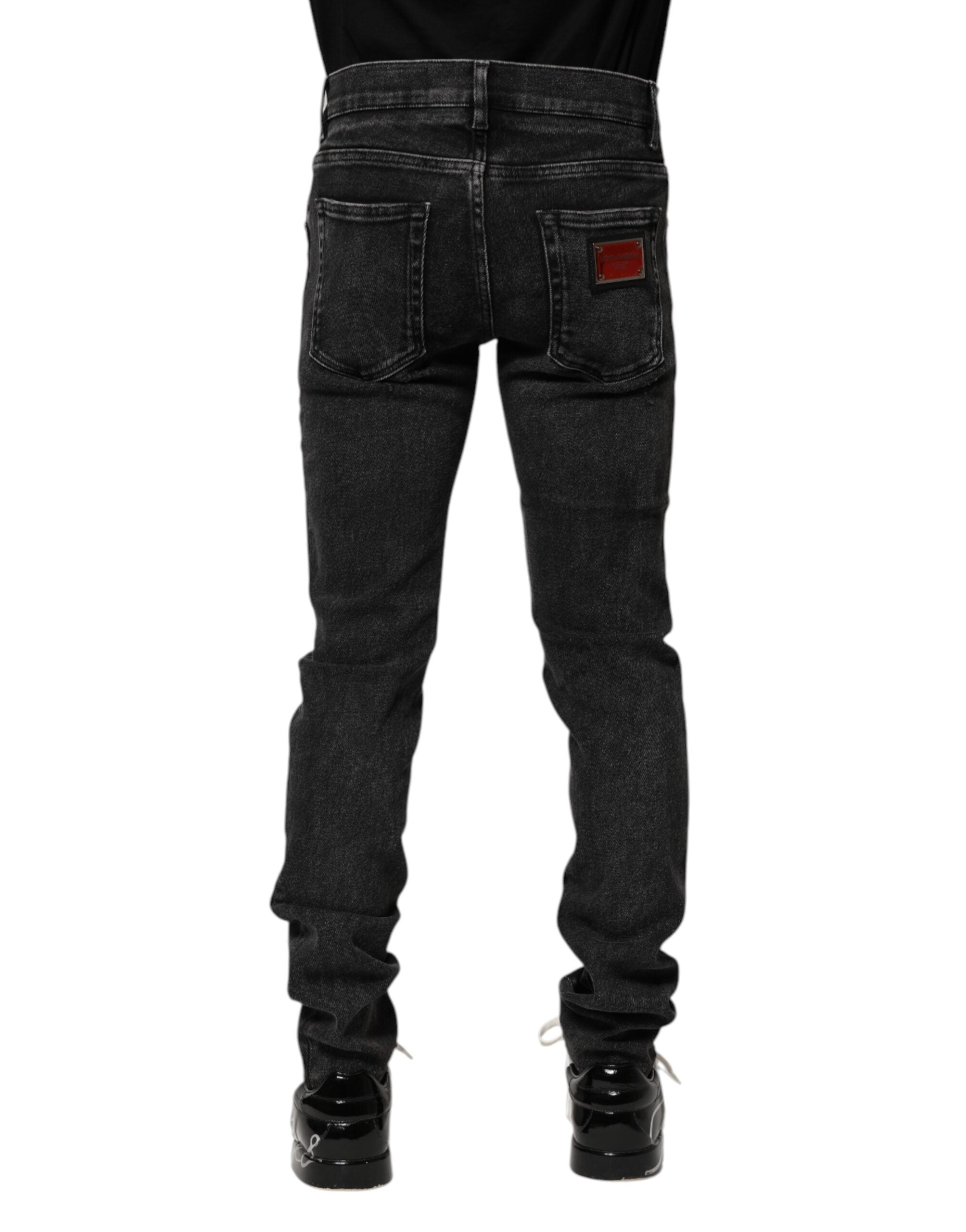 Dolce &amp; Gabbana Schwarze Skinny-Jeans aus Baumwolle für Herren
