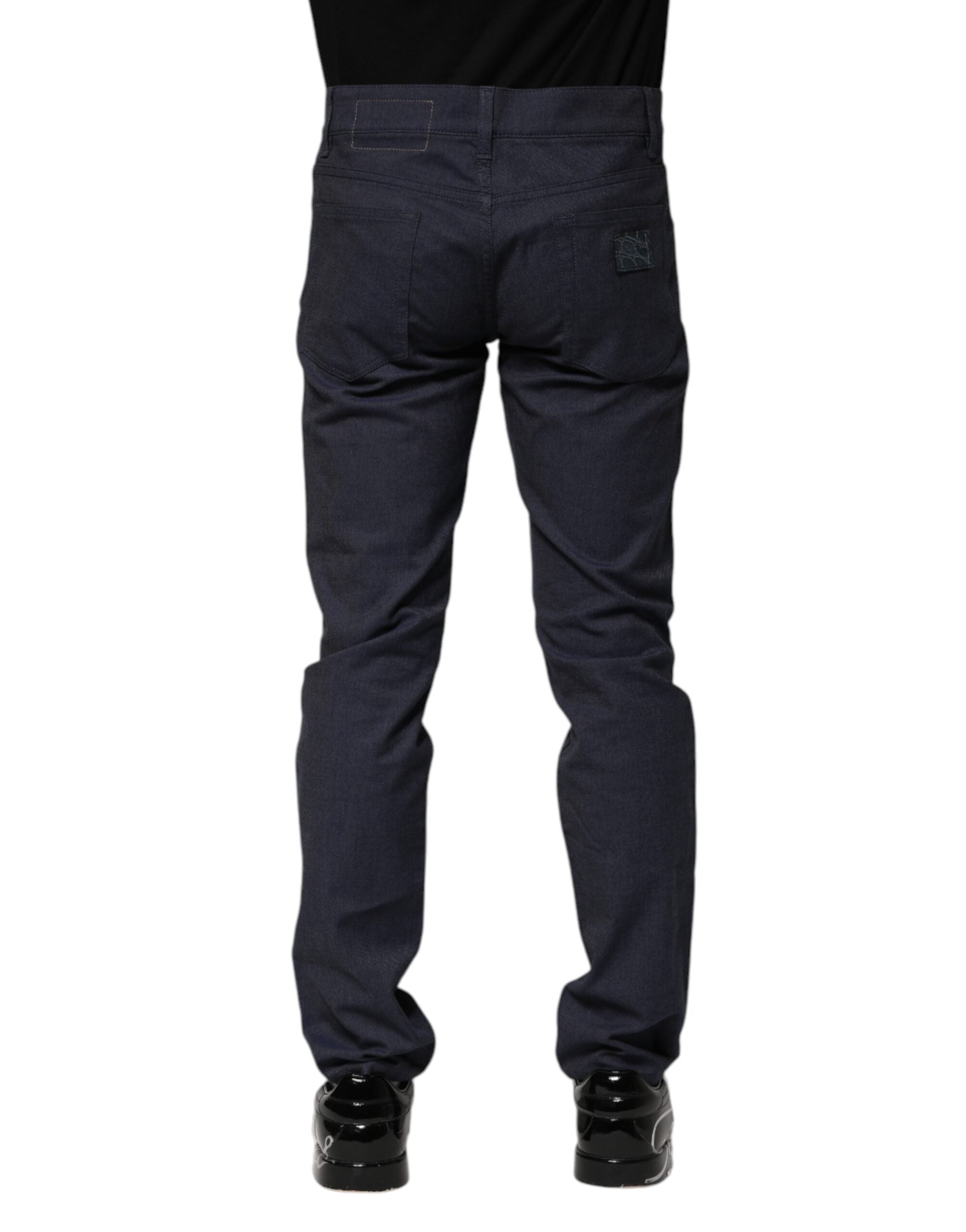 Dolce &amp; Gabbana Dunkelblaue Skinny-Jeans aus Baumwolle