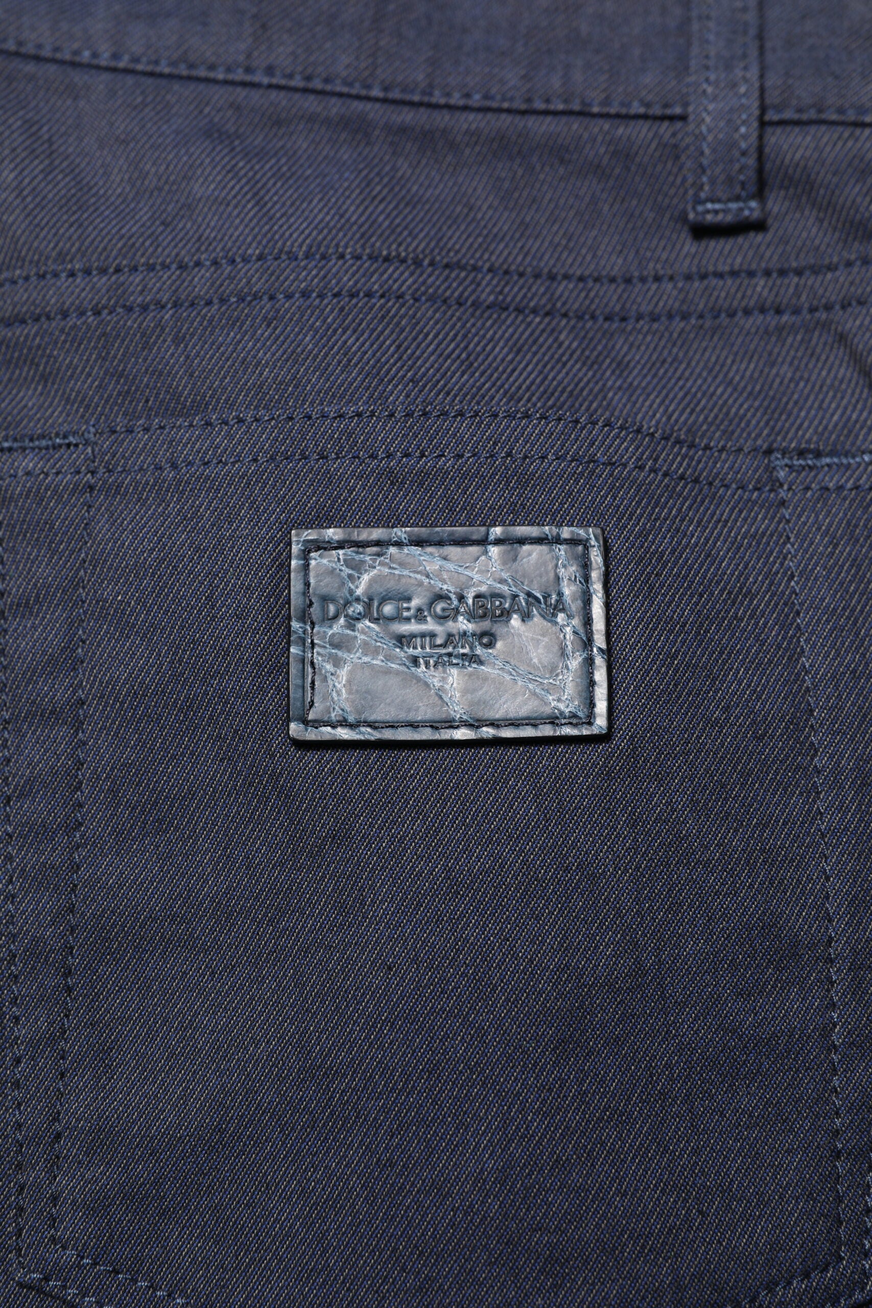 Dolce &amp; Gabbana Dunkelblaue Skinny-Jeans aus Baumwolle