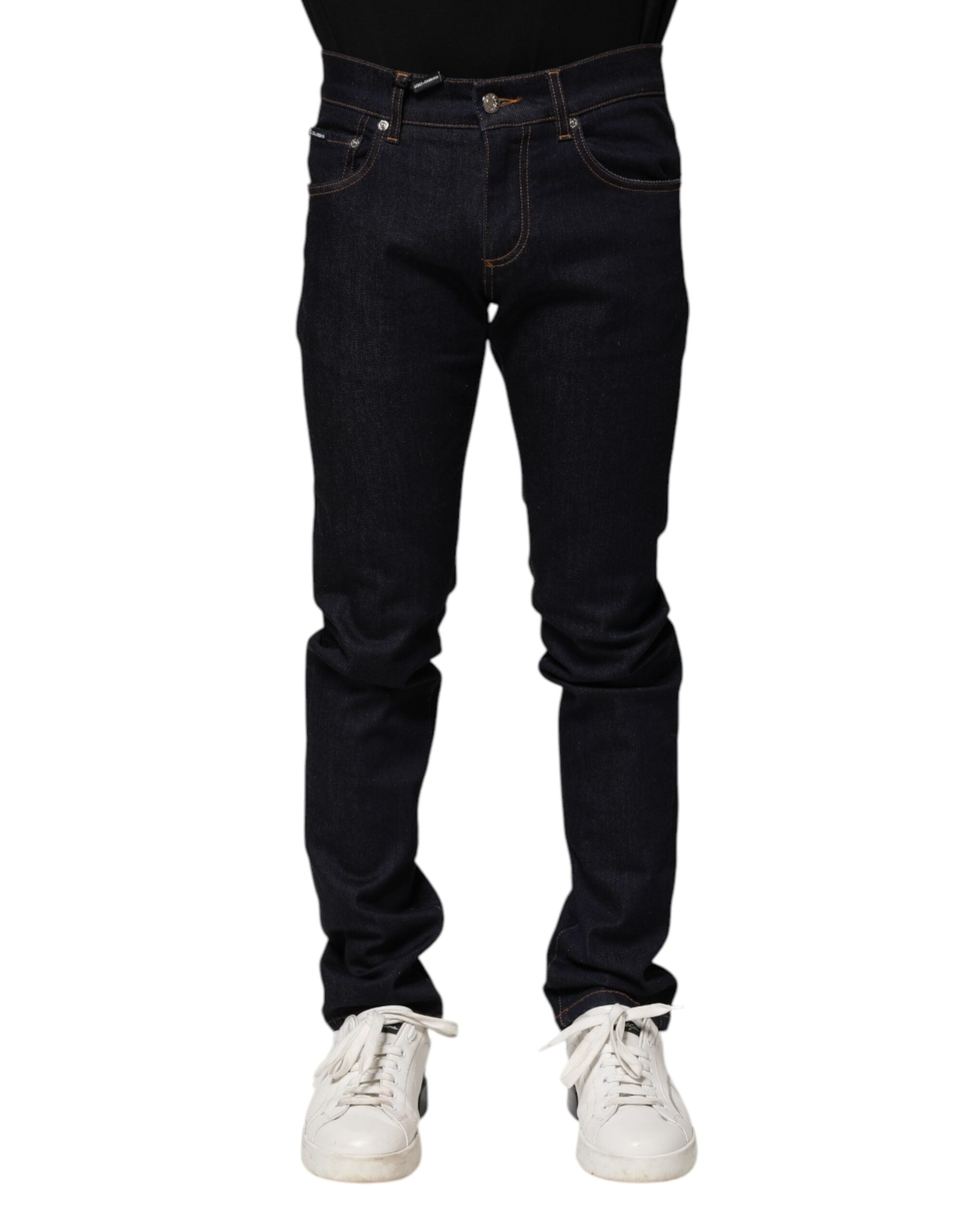Dolce &amp; Gabbana Schwarze Skinny-Jeans aus Baumwolle für Herren