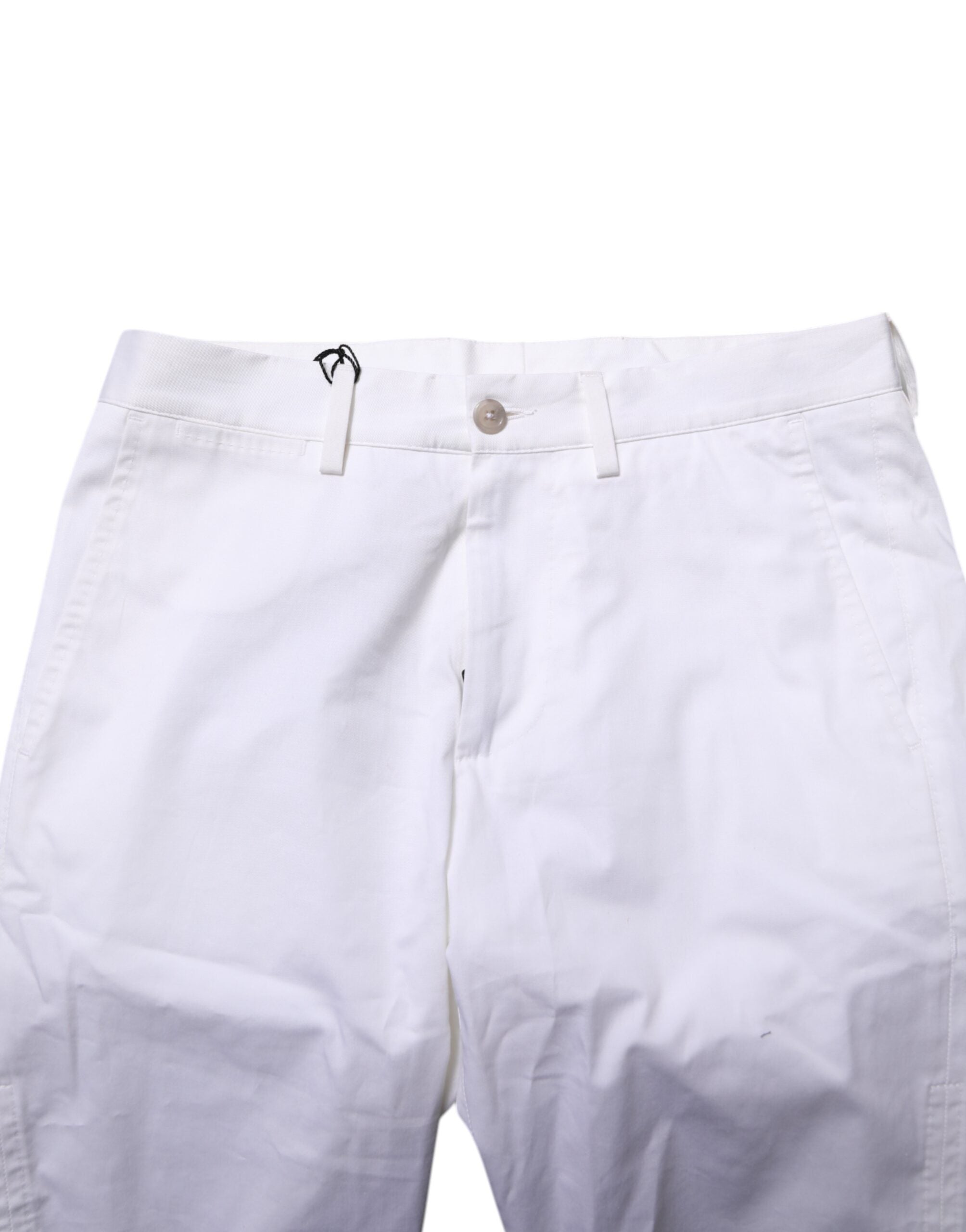 Dolce &amp; Gabbana – Weiße Bermudashorts aus Baumwollstretch für Herren
