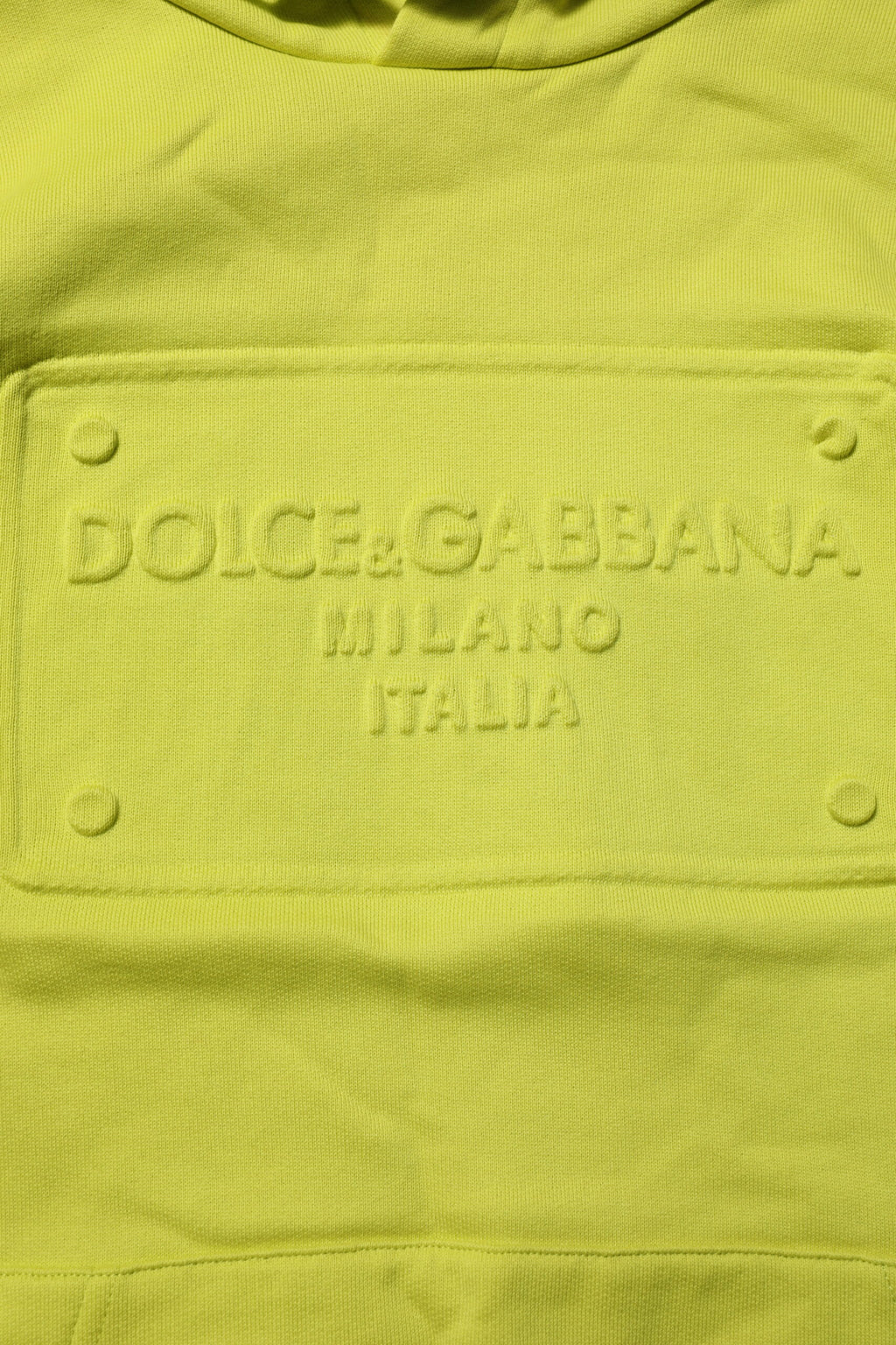 Dolce &amp; Gabbana – Grünes Sweatshirt mit Kapuze und Logo aus Baumwolle