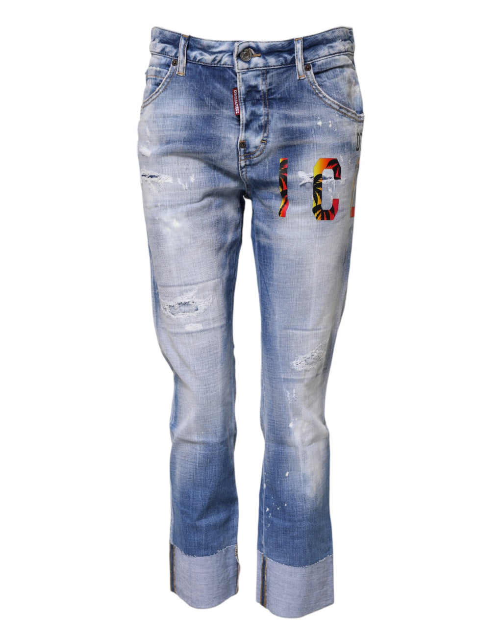 Dsquared² – Skinny-Jeans aus verwaschener Baumwolle mit mittlerer Taille, blau
