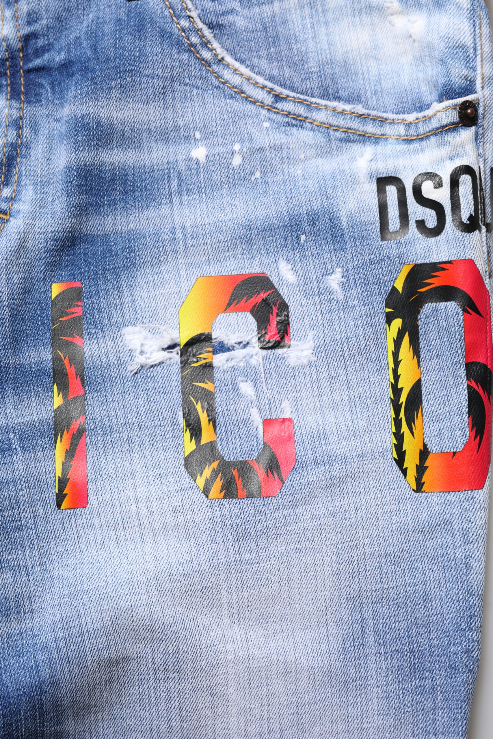 Dsquared² – Skinny-Jeans aus verwaschener Baumwolle mit mittlerer Taille, blau