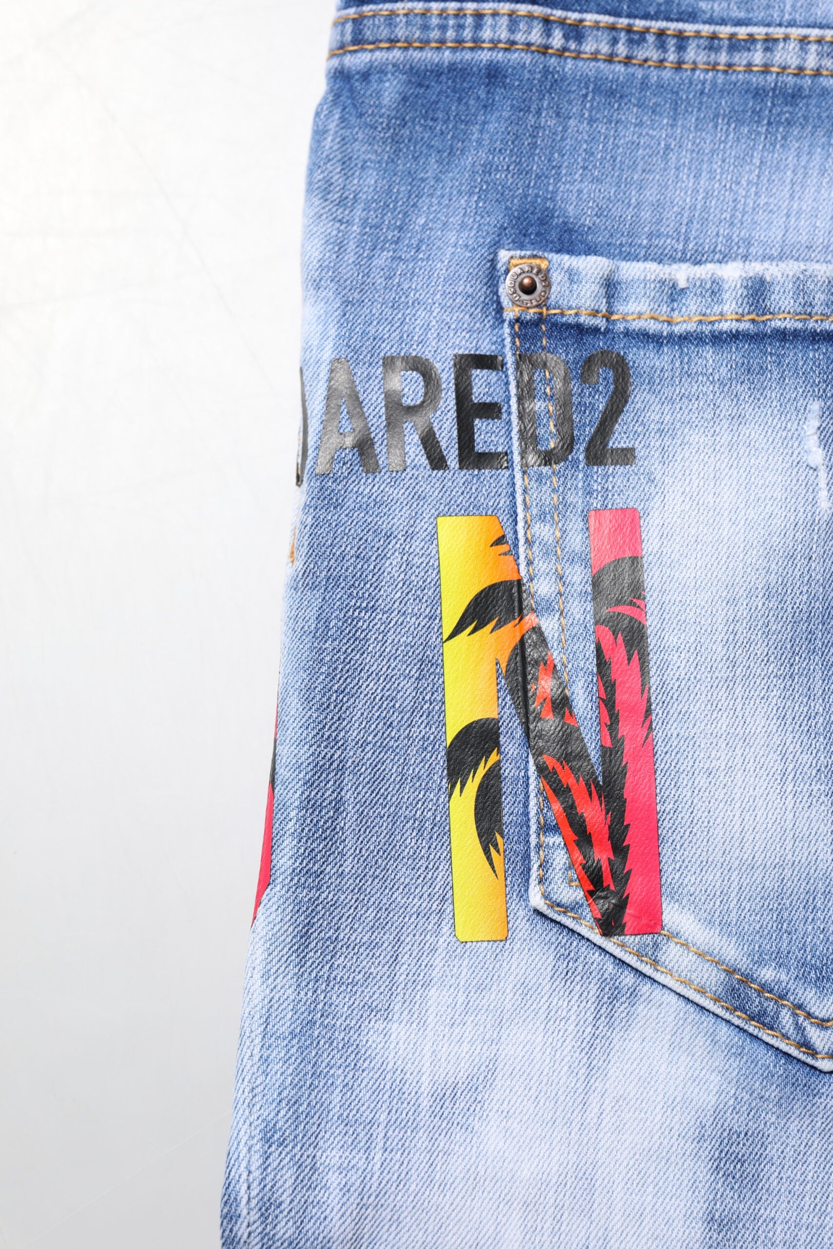 Dsquared² – Skinny-Jeans aus verwaschener Baumwolle mit mittlerer Taille, blau