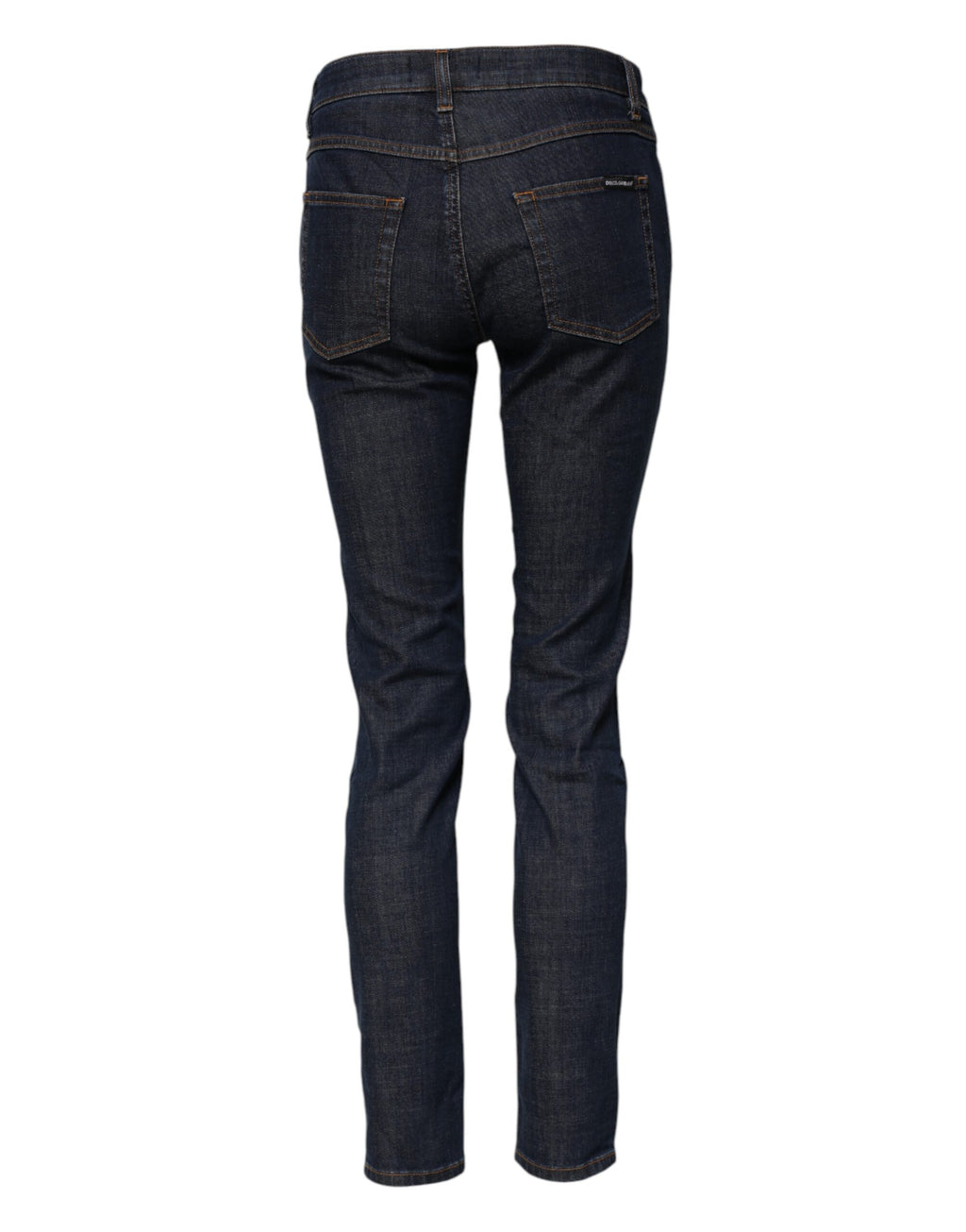Dolce &amp; Gabbana – Blaue Skinny-Jeans aus Baumwolldenim mit mittlerer Taille