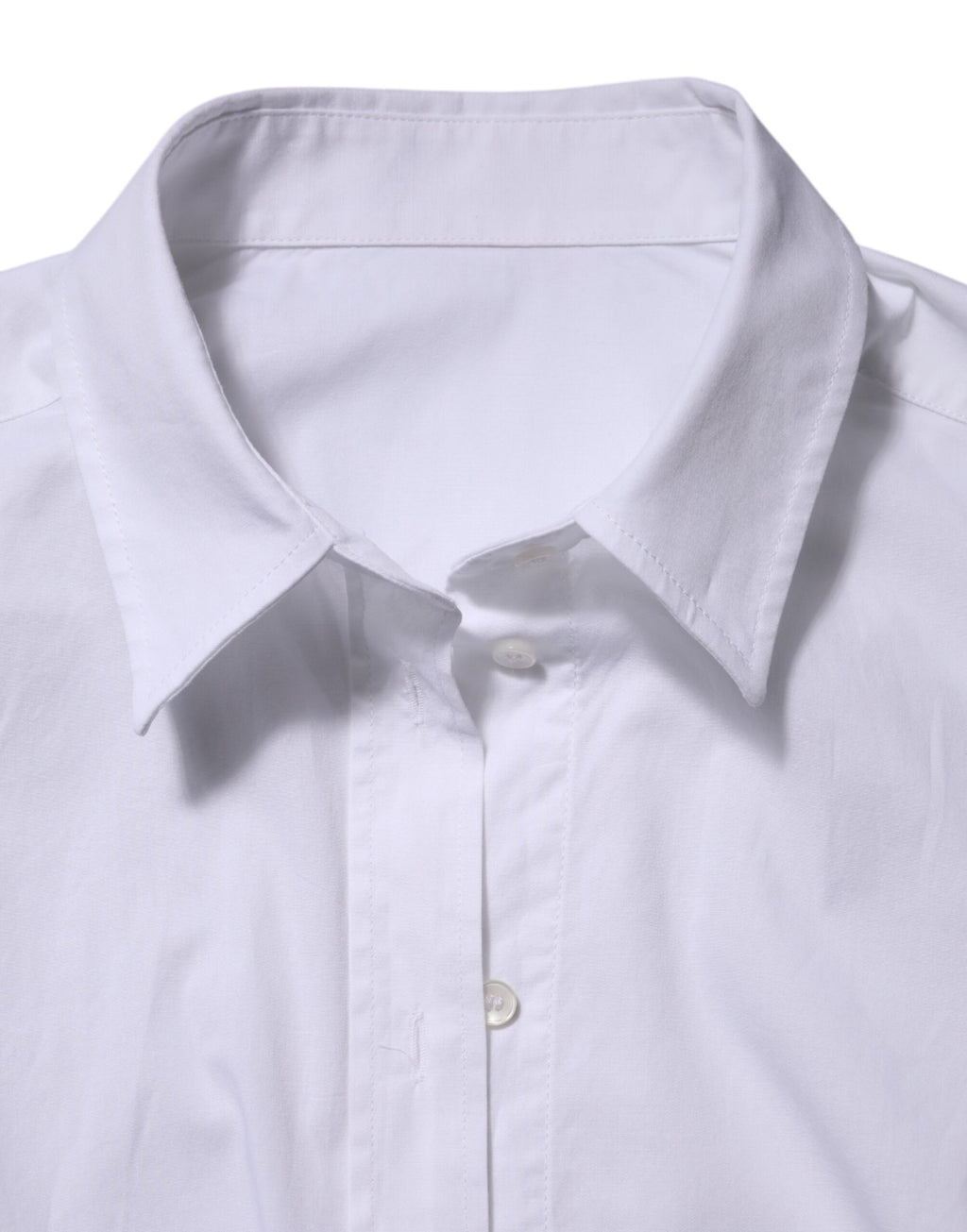 Dolce &amp; Gabbana – Weißes Langarm-Oberhemd aus Baumwolle mit Kragen