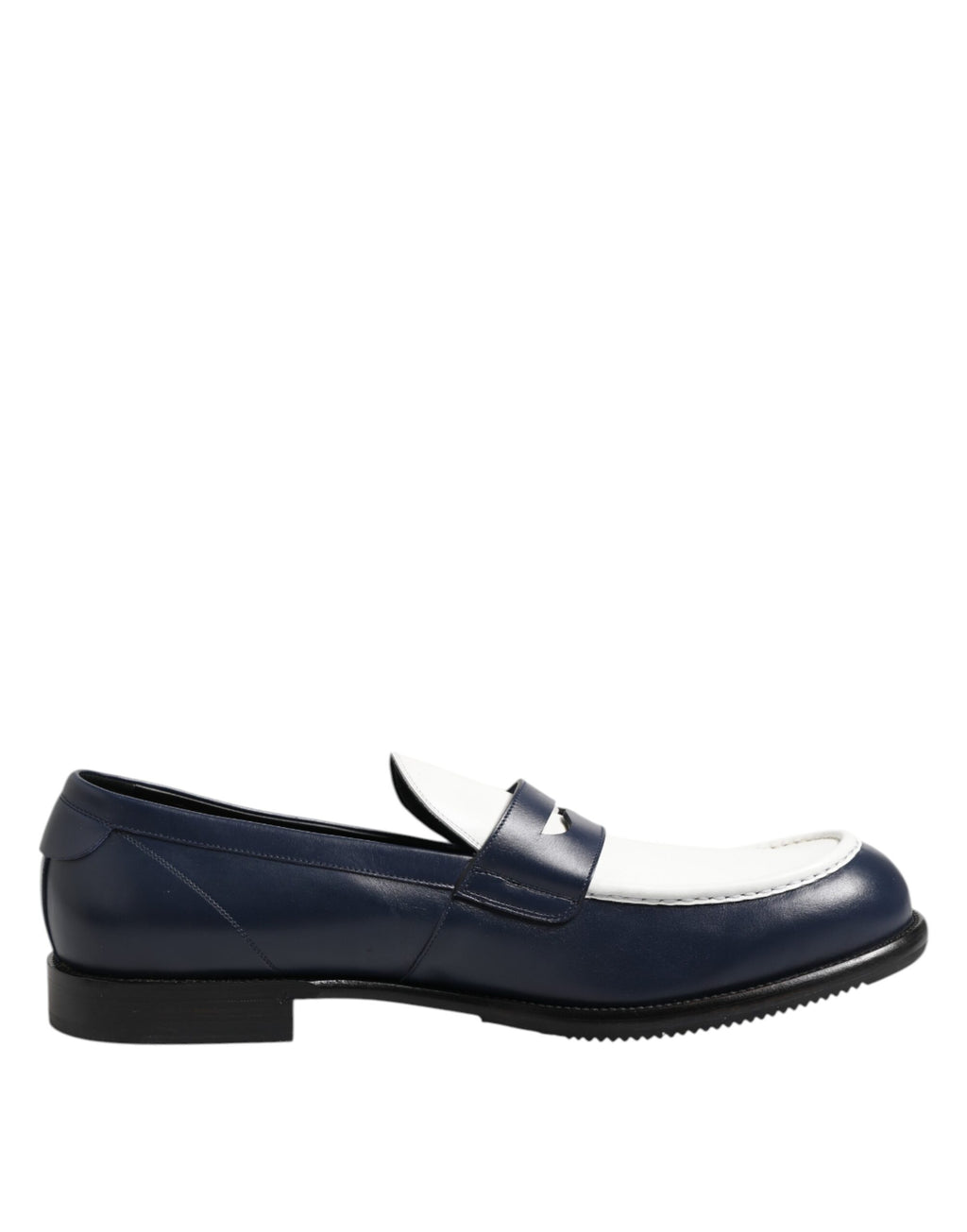 Dolce &amp; Gabbana – Slipper aus schwarzem und weißem Leder für Herren