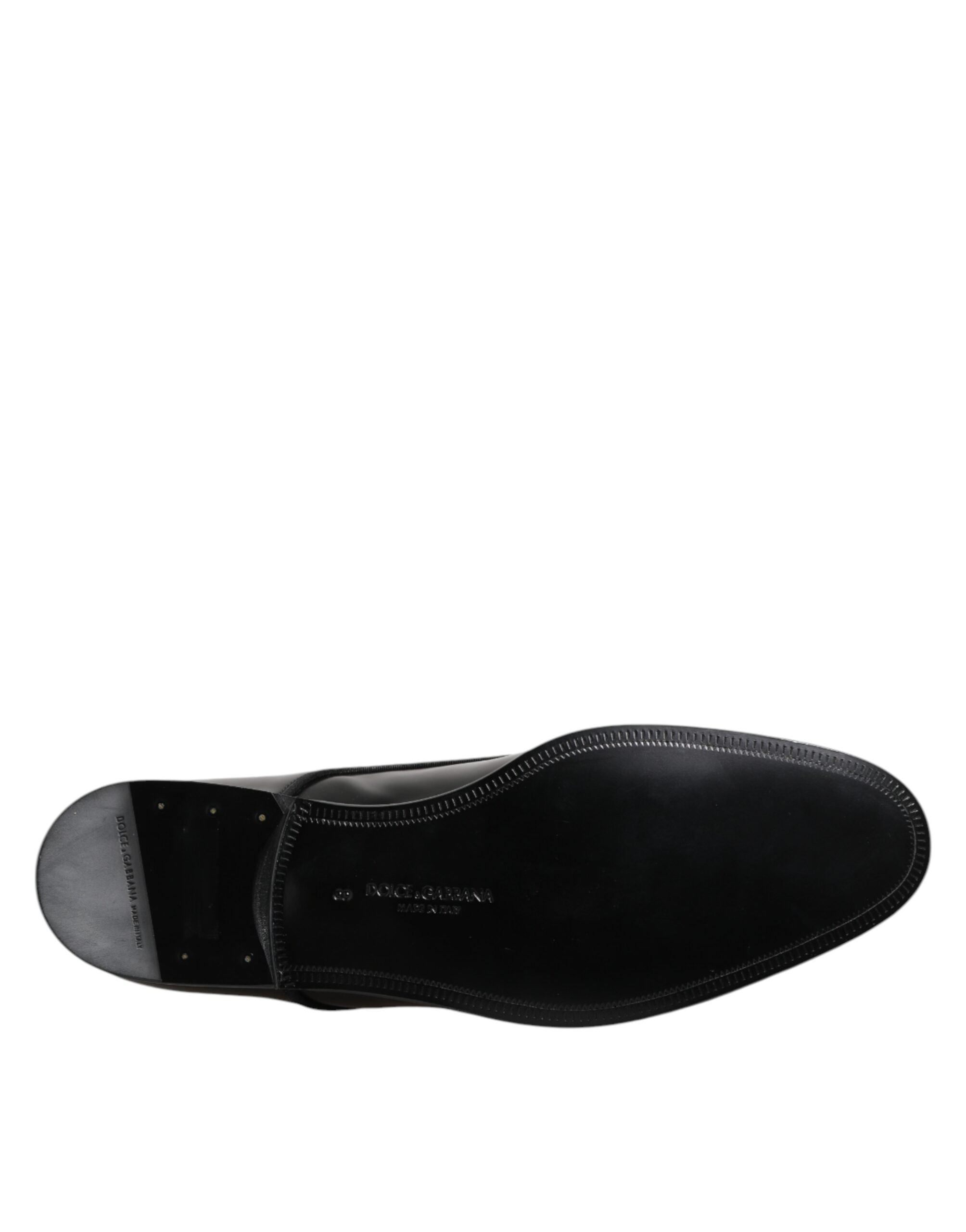 Dolce &amp; Gabbana – Derby-Schnürschuhe aus schwarzem Leder für Herren