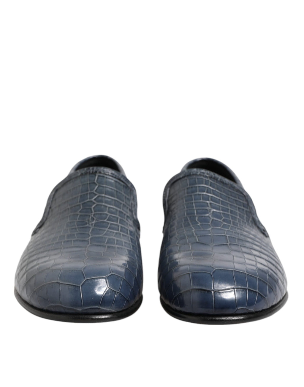 Dolce &amp; Gabbana – Slipper aus exotischem Leder in Blau für Herren