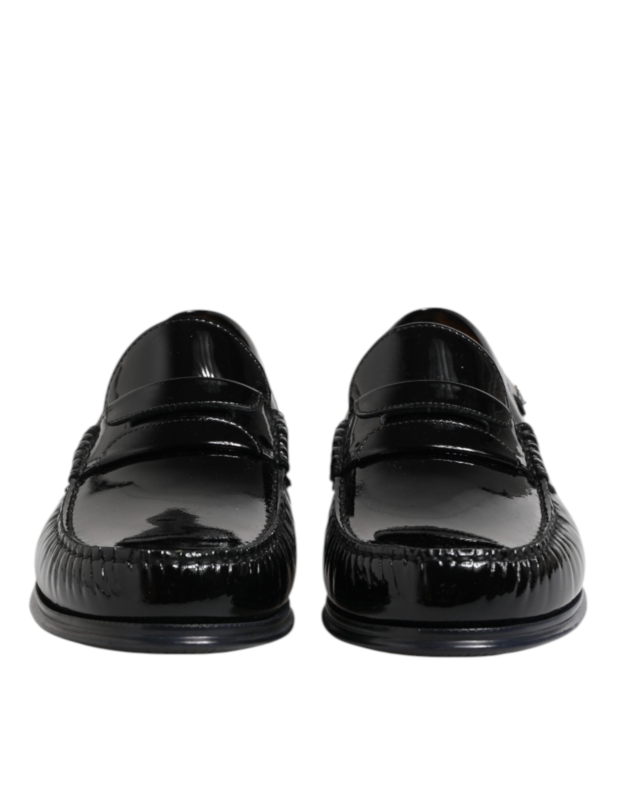 Dolce &amp; Gabbana – Slipper aus schwarzem Leder