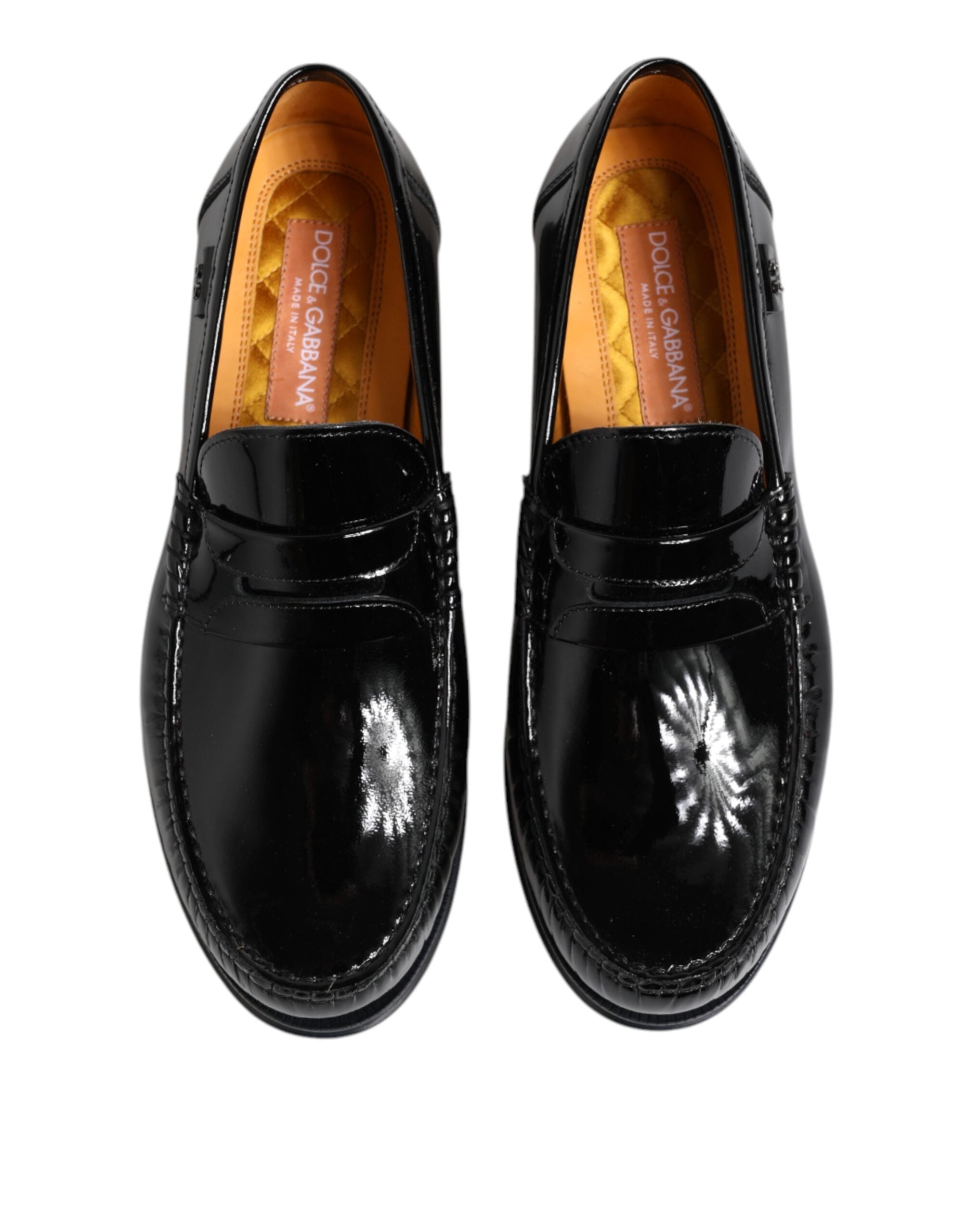Dolce &amp; Gabbana – Slipper aus schwarzem Leder