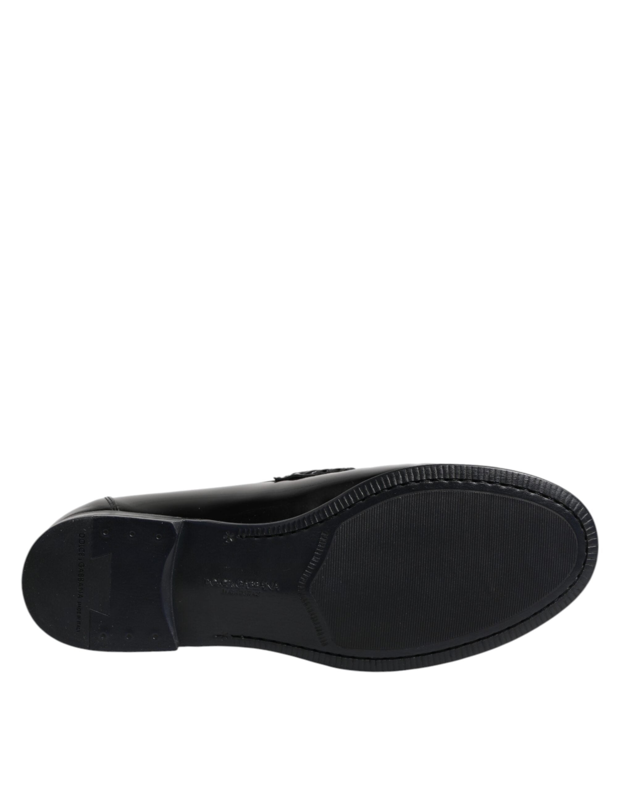 Dolce &amp; Gabbana – Slipper aus schwarzem Leder