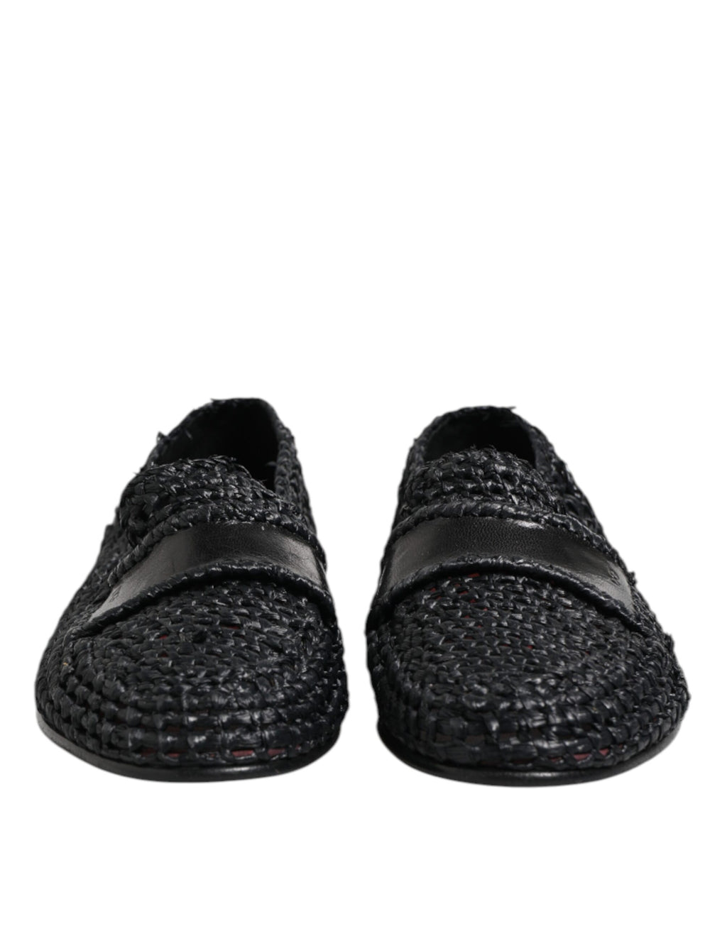 Dolce &amp; Gabbana Slipper aus geflochtenem Leder in Schwarz Herren Schuhe