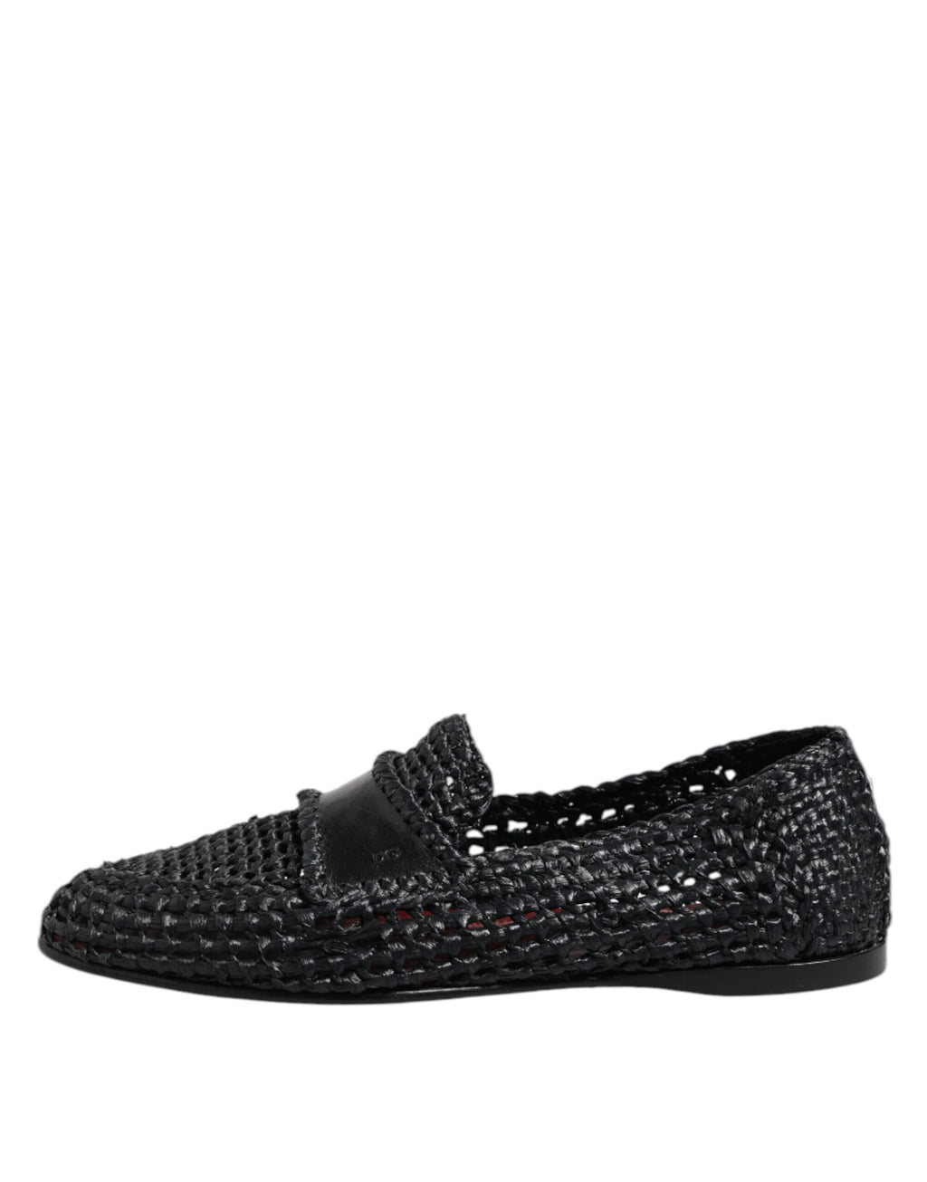 Dolce &amp; Gabbana Slipper aus geflochtenem Leder in Schwarz Herren Schuhe