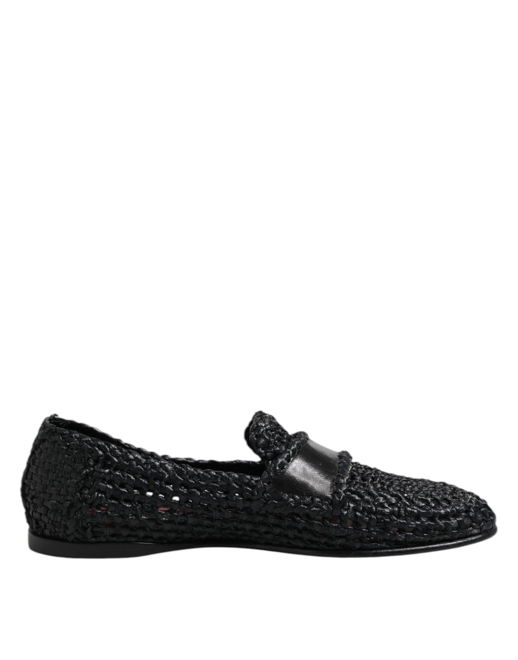 Dolce &amp; Gabbana Slipper aus geflochtenem Leder in Schwarz Herren Schuhe