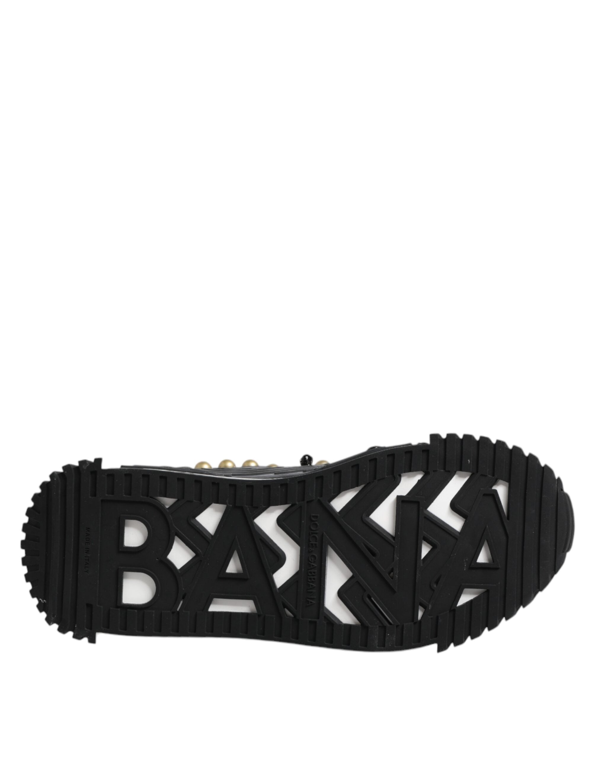 Dolce &amp; Gabbana – Sandalen mit Knöchelriemen aus schwarzem Leder mit Nieten