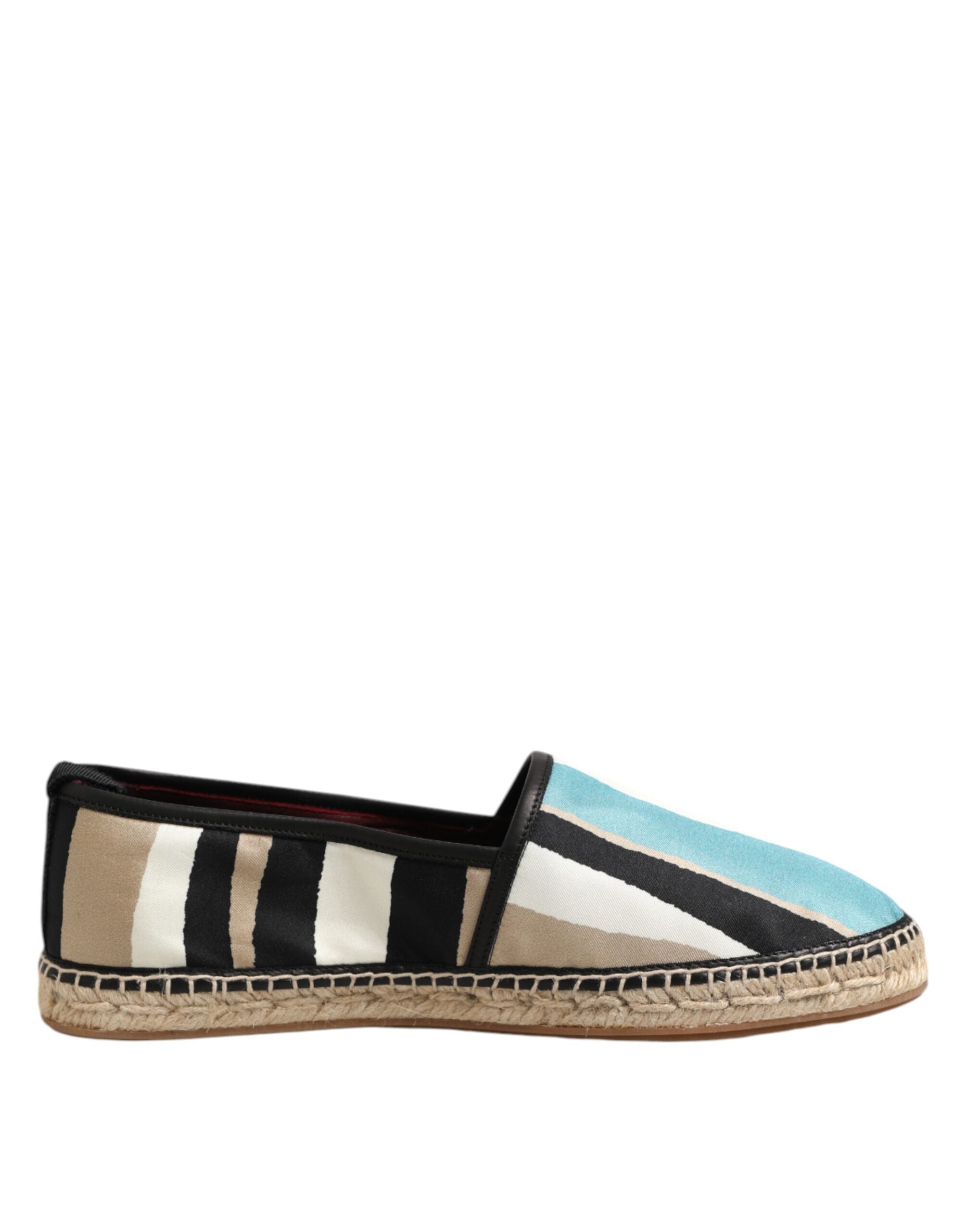 Flache Espadrille-Schuhe aus Canvas mit mehrfarbigen Streifen von Dolce &amp; Gabbana