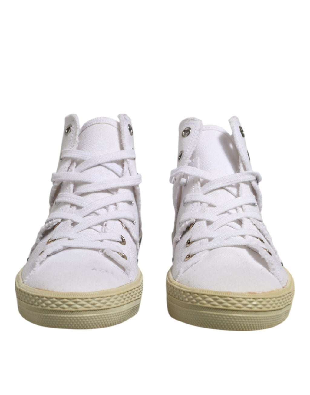 Maison Margiela Weiße Schnürschuhe mit mittlerem Schaft für Damen