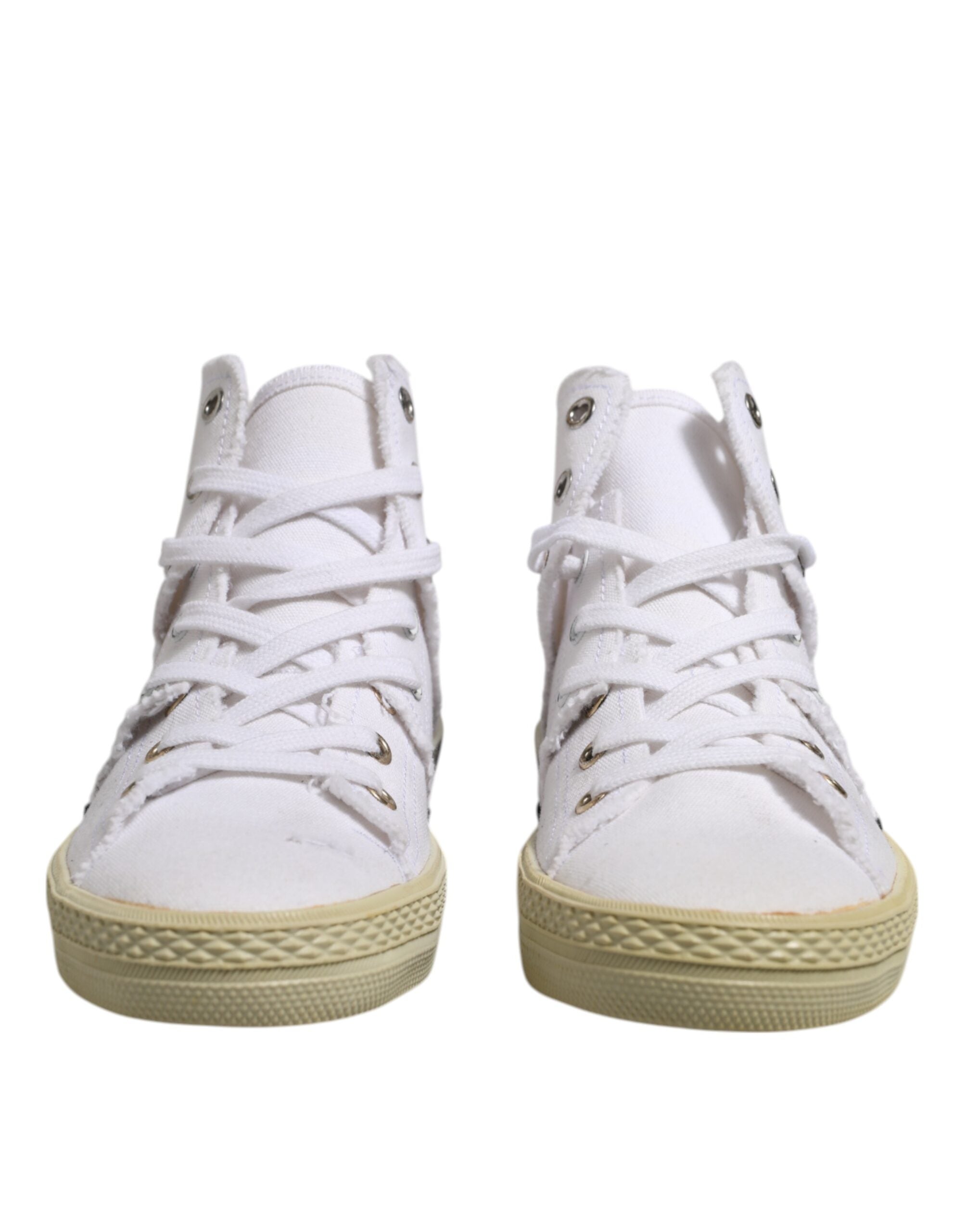 Maison Margiela Weiße Schnürschuhe mit mittlerem Schaft für Damen