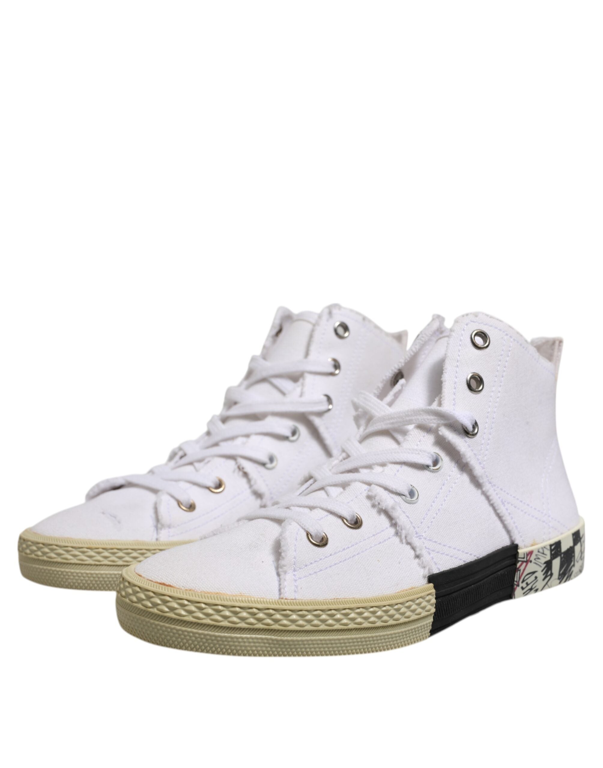 Maison Margiela Weiße Schnürschuhe mit mittlerem Schaft für Damen