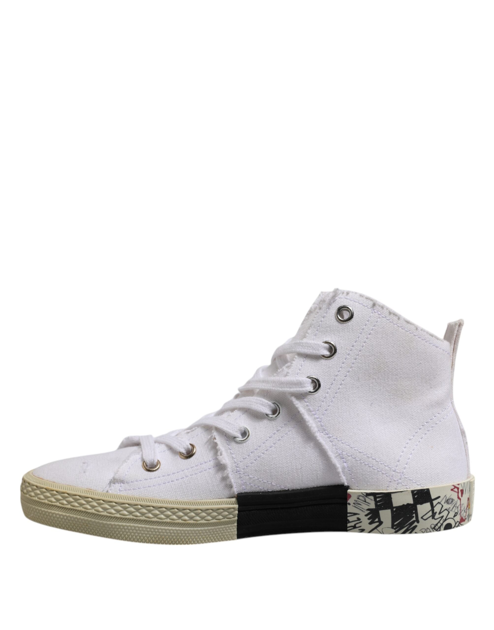 Maison Margiela Weiße Schnürschuhe mit mittlerem Schaft für Damen