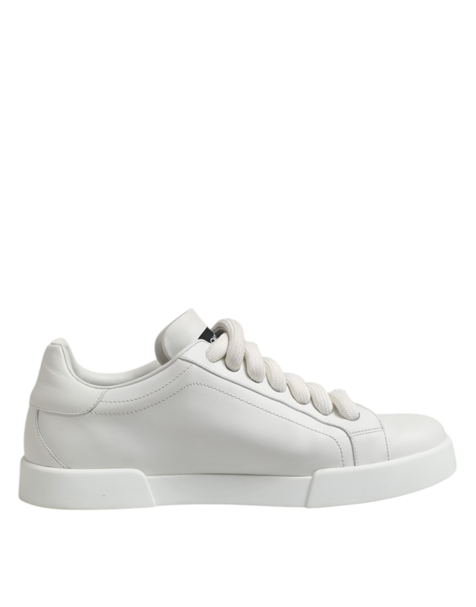 Dolce &amp; Gabbana – Weiße, niedrige Sneakers mit Logo und Schnürung für Herren