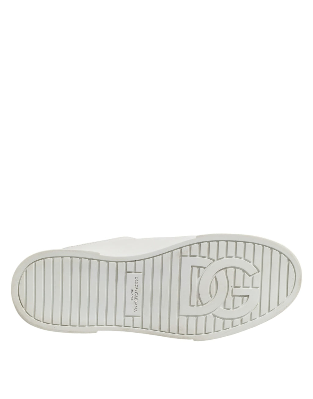 Dolce &amp; Gabbana – Weiße, niedrige Sneakers mit Logo und Schnürung für Herren