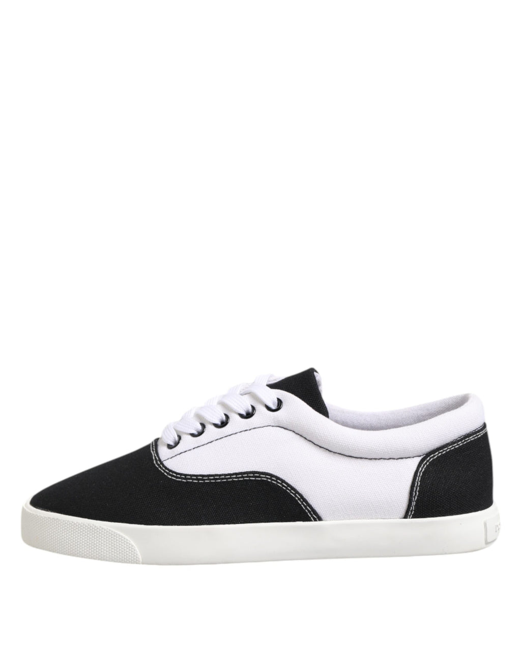 Dolce &amp; Gabbana – Schwarze Schnürschuhe aus Baumwoll-Canvas für Herren