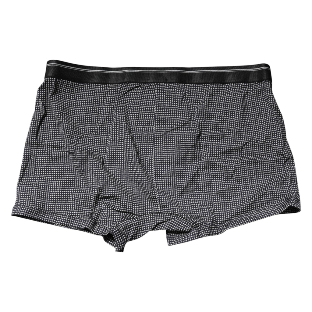 Dolce &amp; Gabbana – Grau bedruckte Boxershorts aus Baumwolle