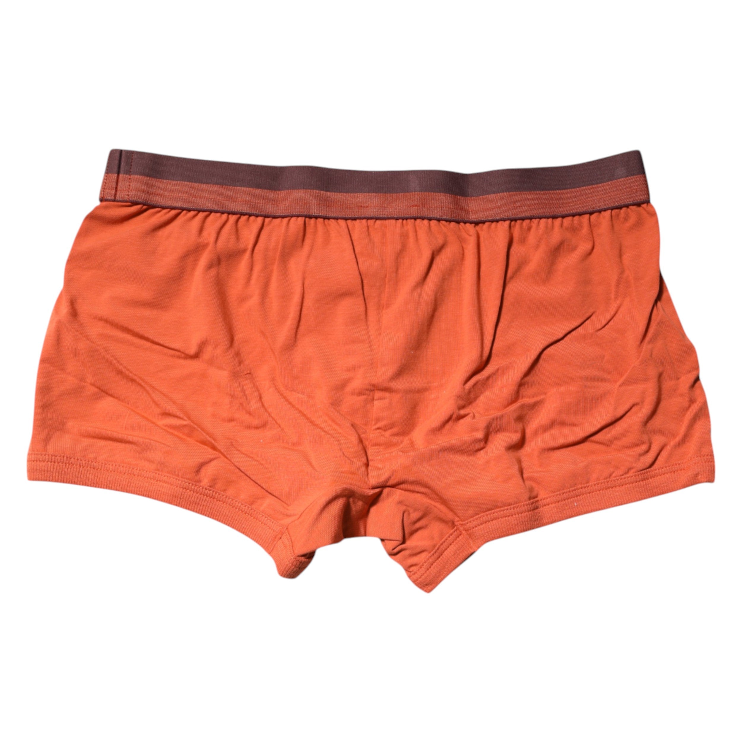 Dolce &amp; Gabbana – Orangefarbene Boxershorts aus Baumwolle in regulärer Passform