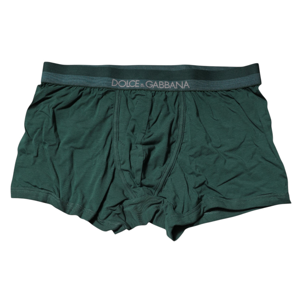 Dolce &amp; Gabbana Grüne Boxershorts aus Baumwolle für Herren