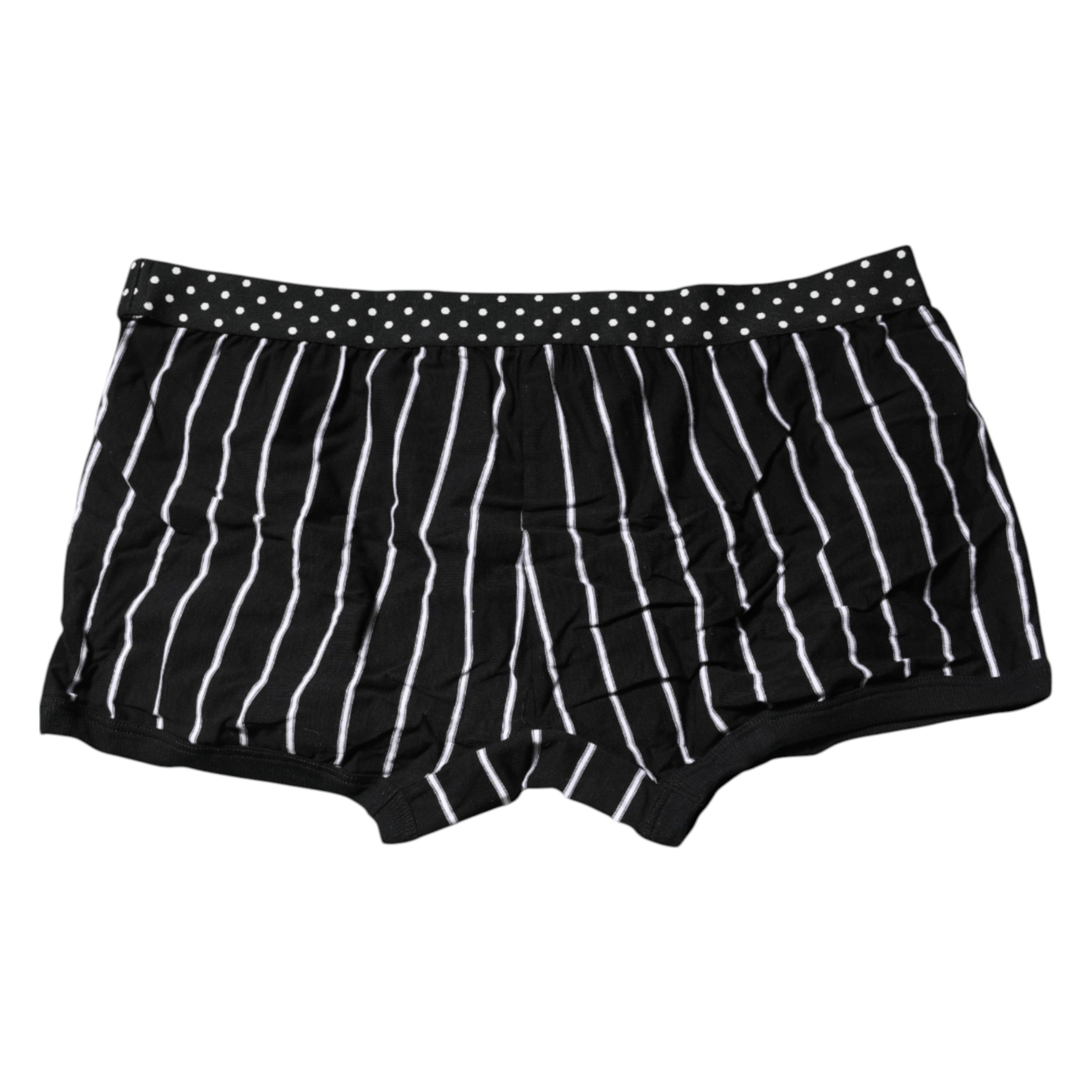 Dolce &amp; Gabbana – Schwarz-weiß gestreifte Boxershorts in regulärer Passform