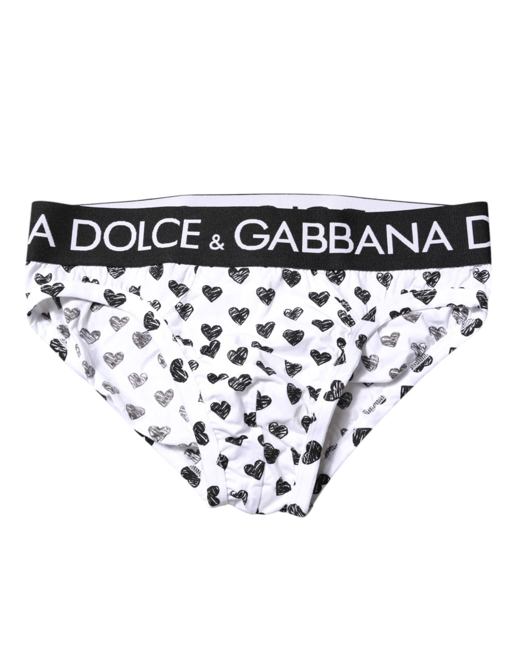 Dolce &amp; Gabbana – Weiße Slips mit Herz-Print