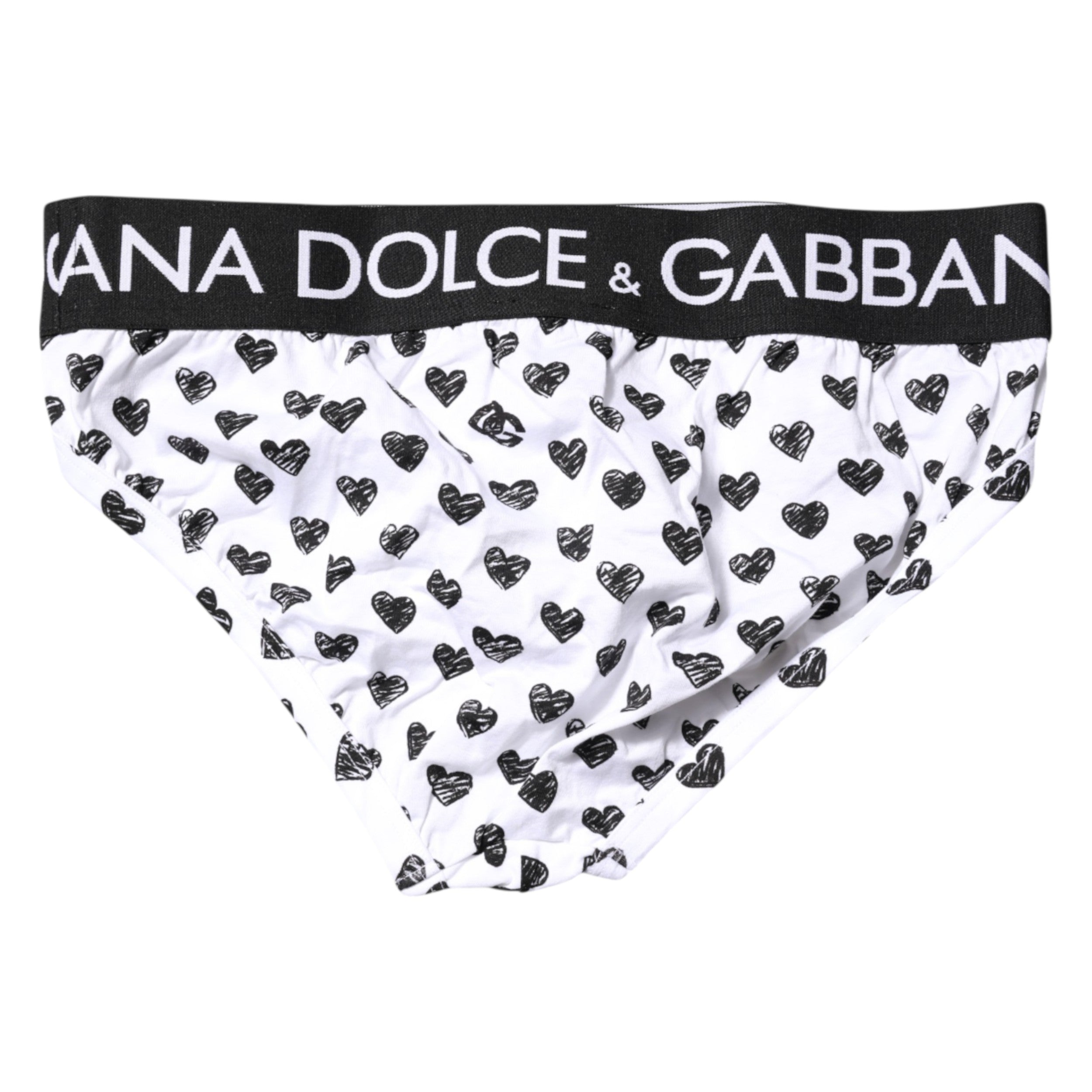 Dolce &amp; Gabbana – Weiße Slips mit Herz-Print