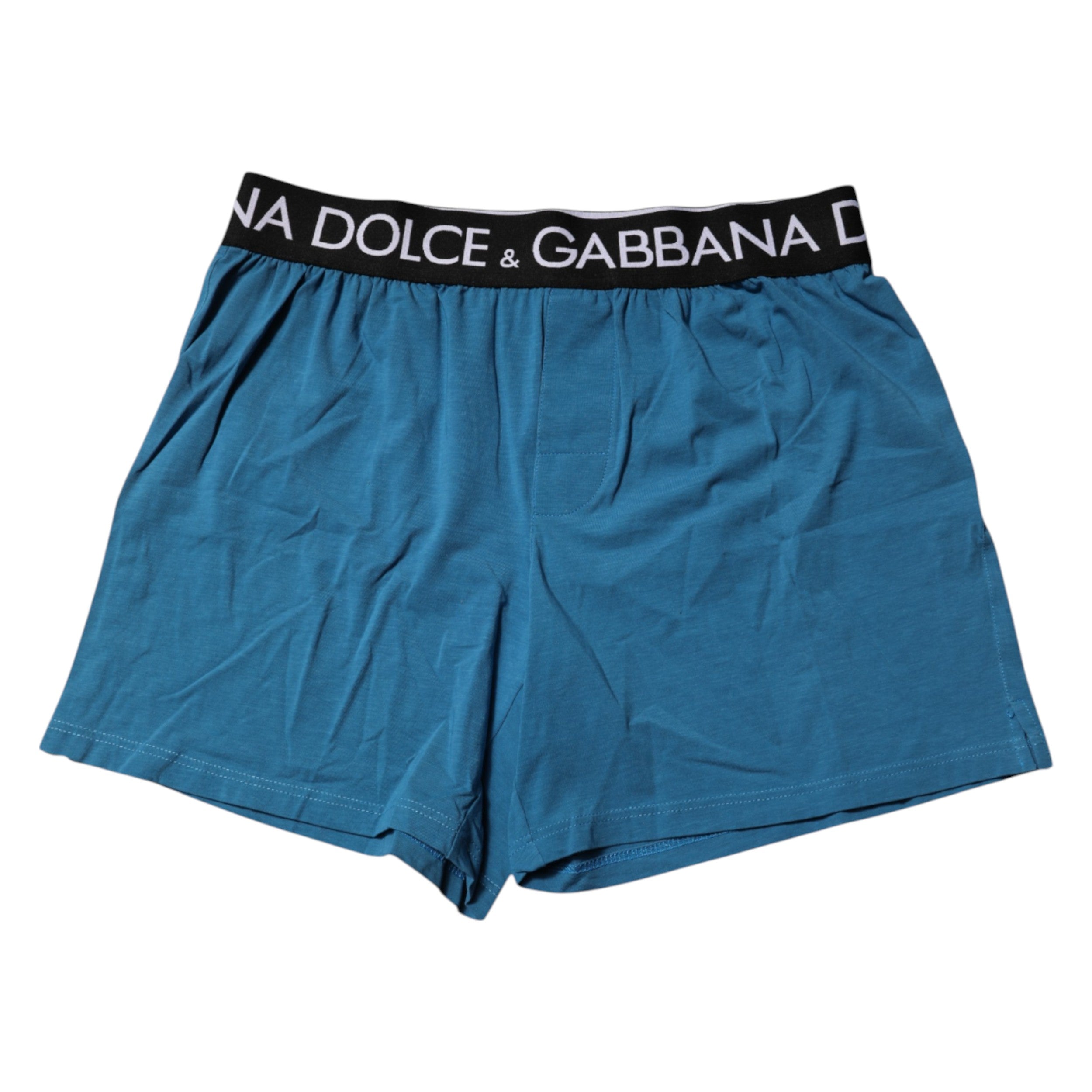 Dolce &amp; Gabbana – Boxershorts mit normaler Passform und Logo in Blau