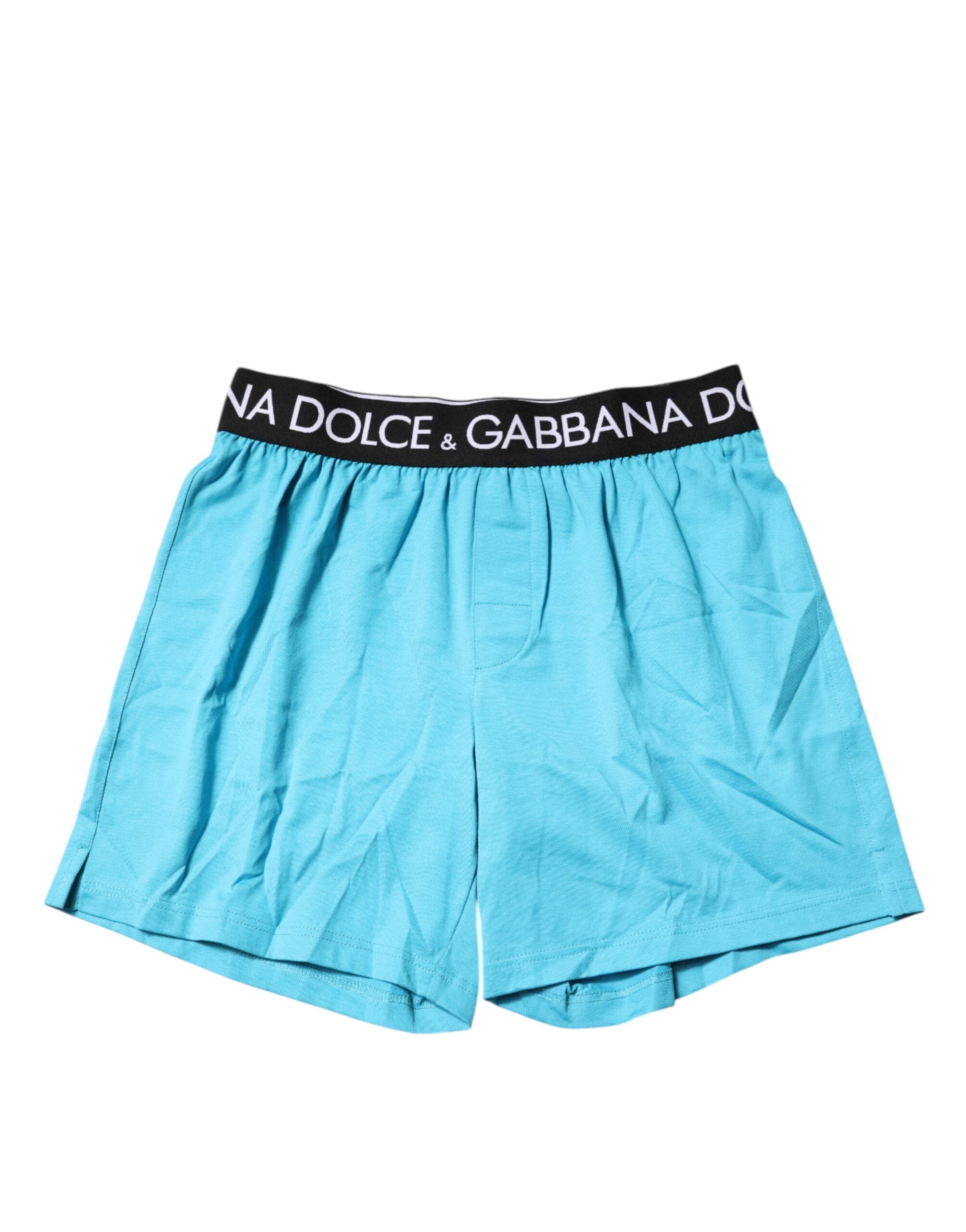 Dolce &amp; Gabbana – Boxershorts mit normaler Passform und Logo in Blau