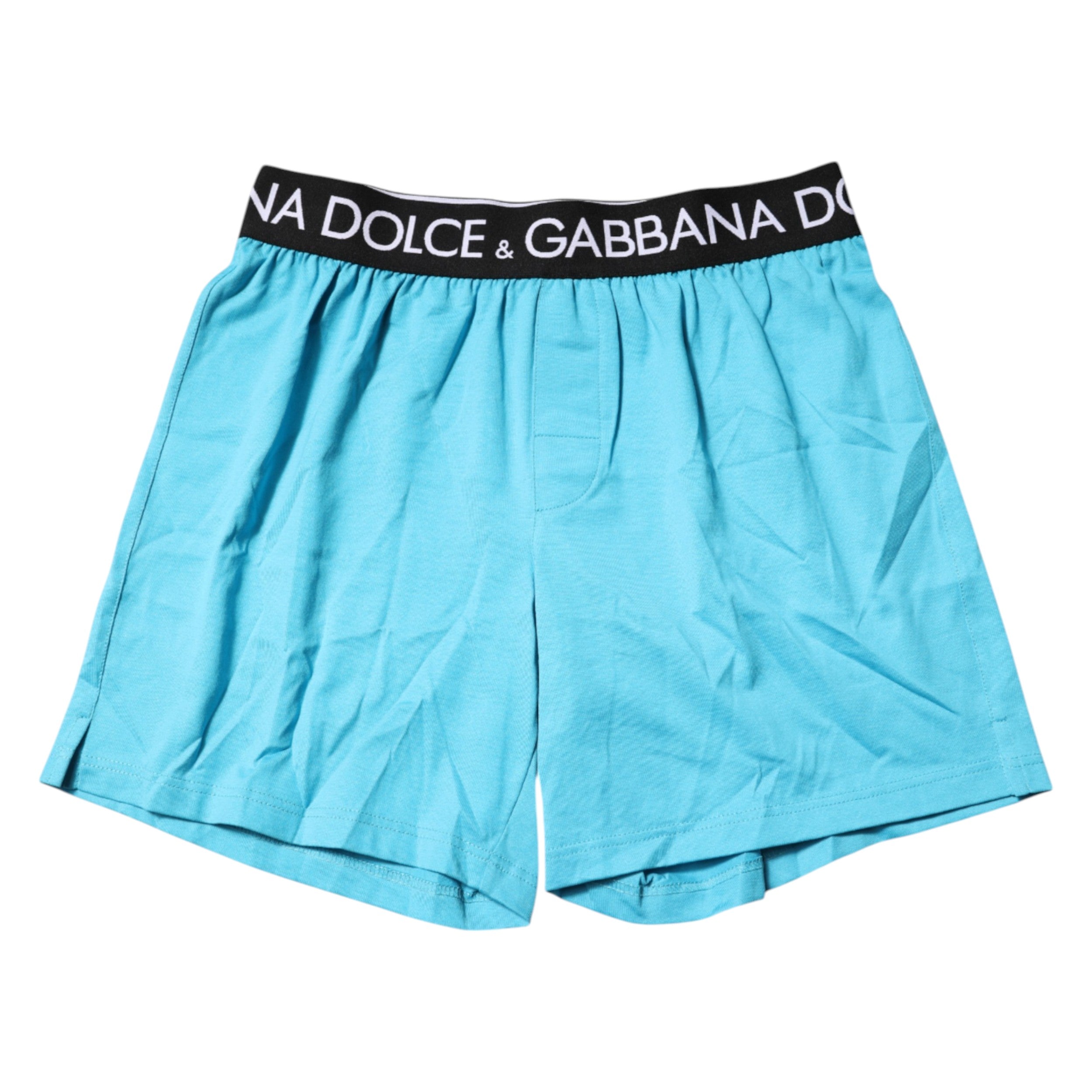 Dolce &amp; Gabbana – Boxershorts mit normaler Passform und Logo in Blau