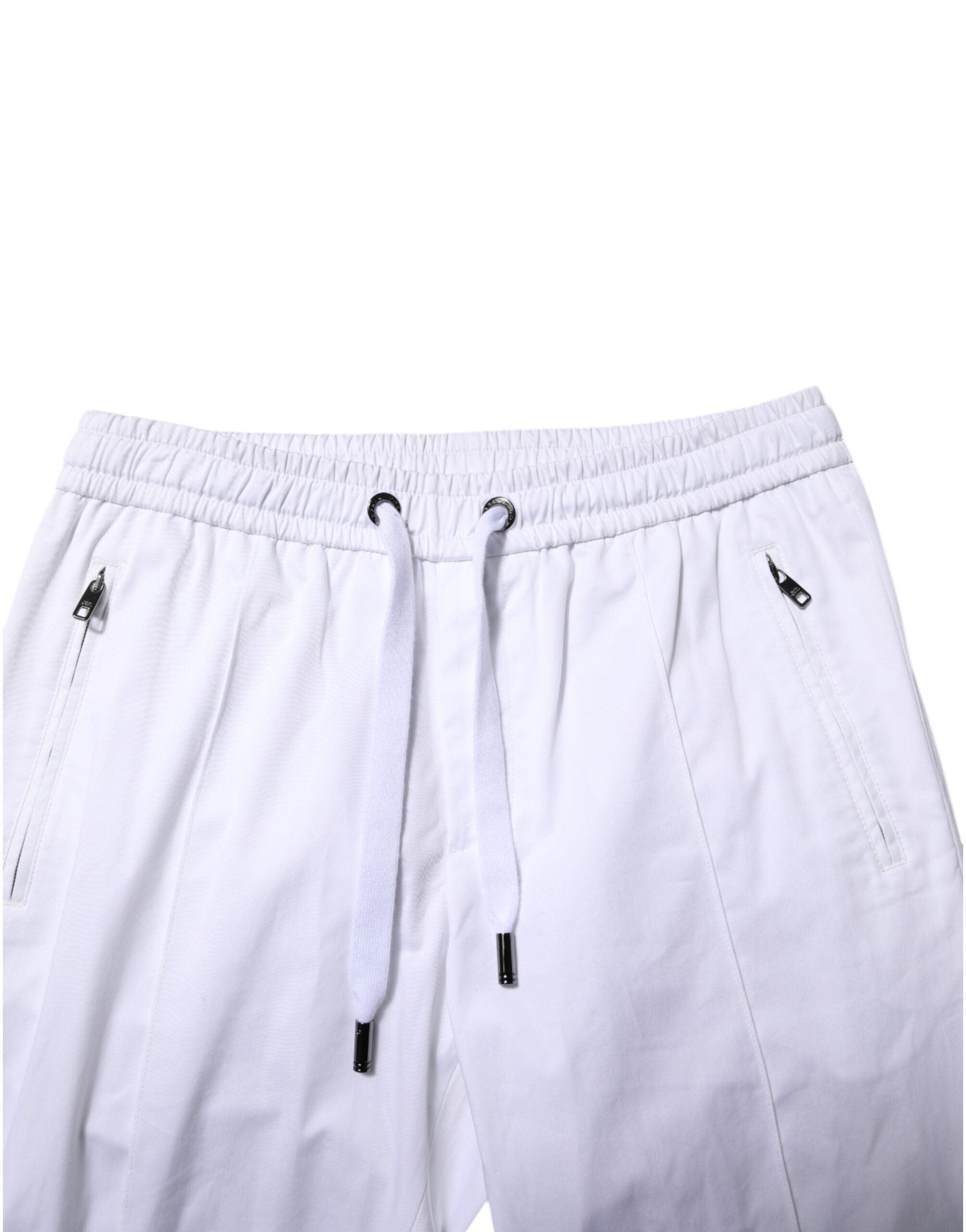 Dolce &amp; Gabbana Weiße Jogginghose aus Baumwollstretch mit Logo für Herren