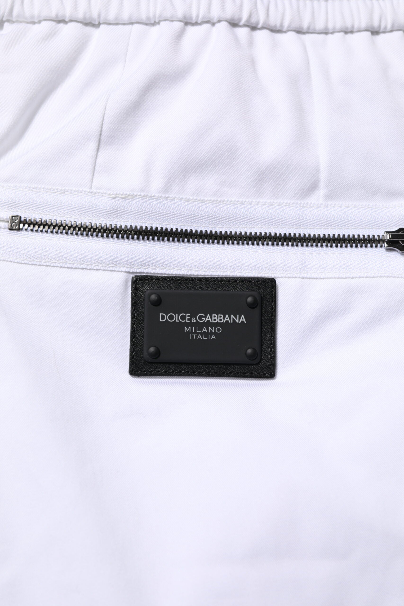 Dolce &amp; Gabbana Weiße Jogginghose aus Baumwollstretch mit Logo für Herren