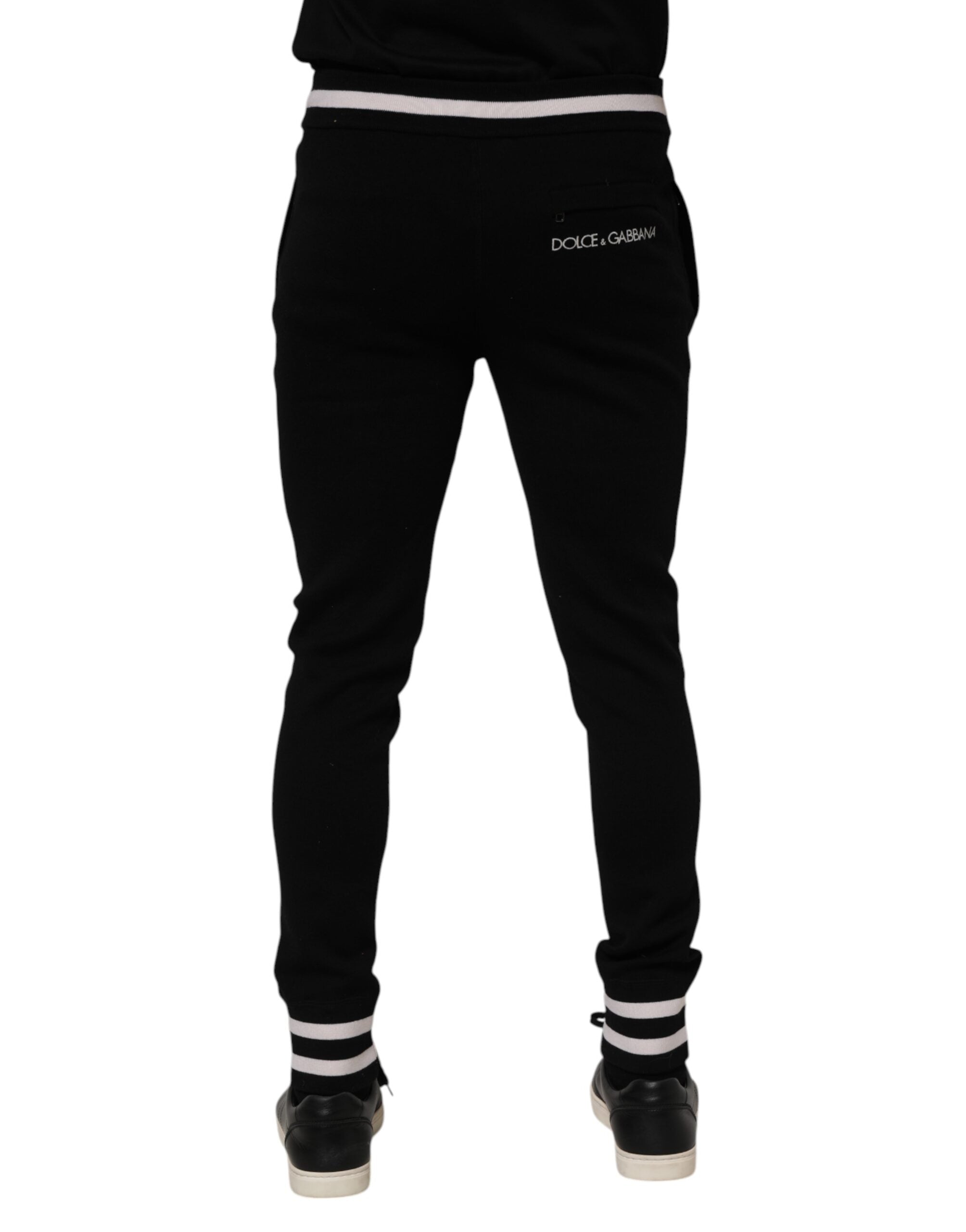 Dolce &amp; Gabbana Schwarze Jogginghose aus Baumwolle für Herren