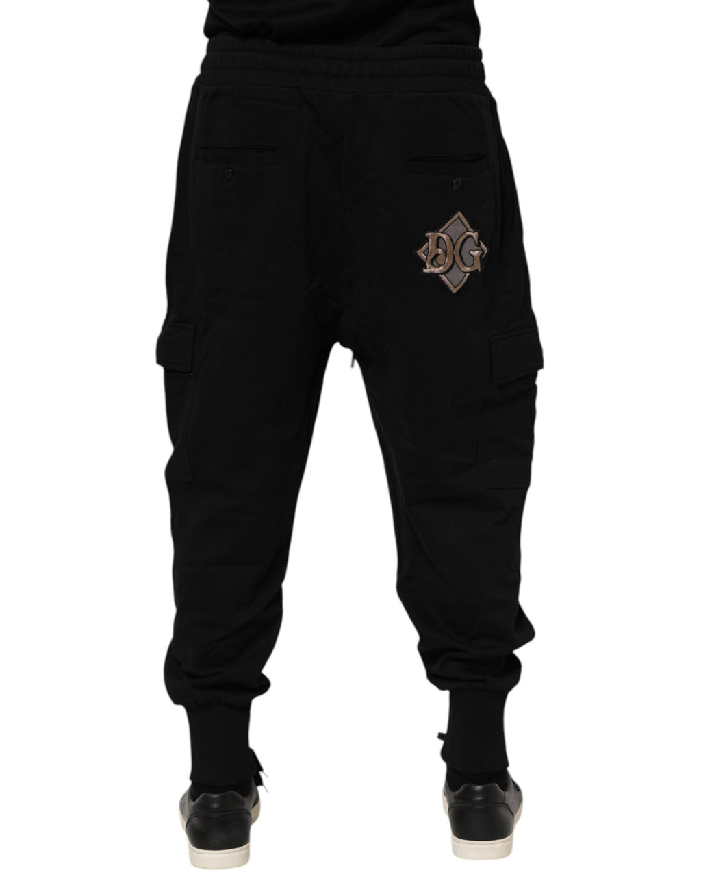 Dolce &amp; Gabbana – Schwarze Jogginghose aus Baumwolle mit Logo