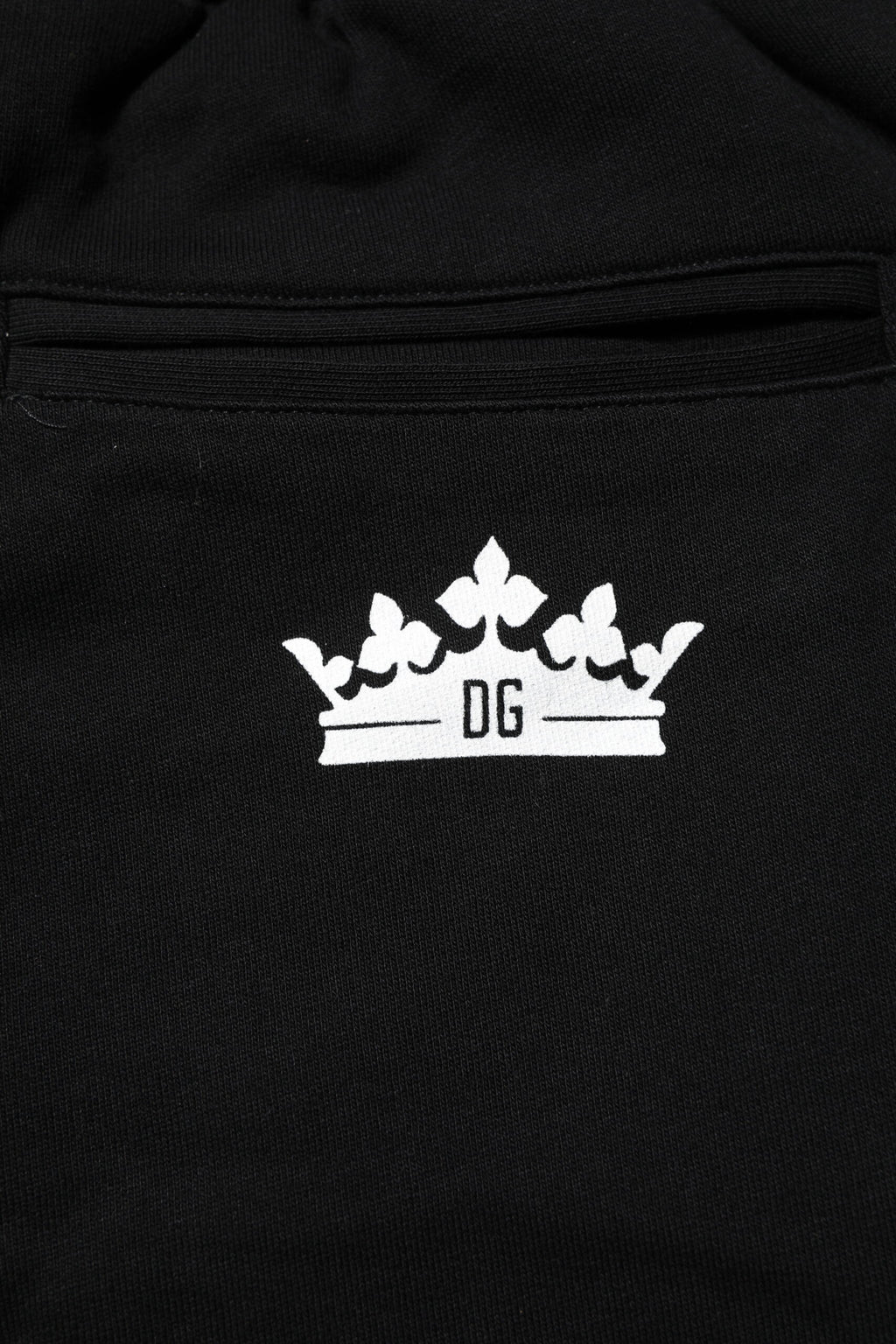 Dolce &amp; Gabbana – Jogginghose mit Krone aus schwarzer Baumwolle