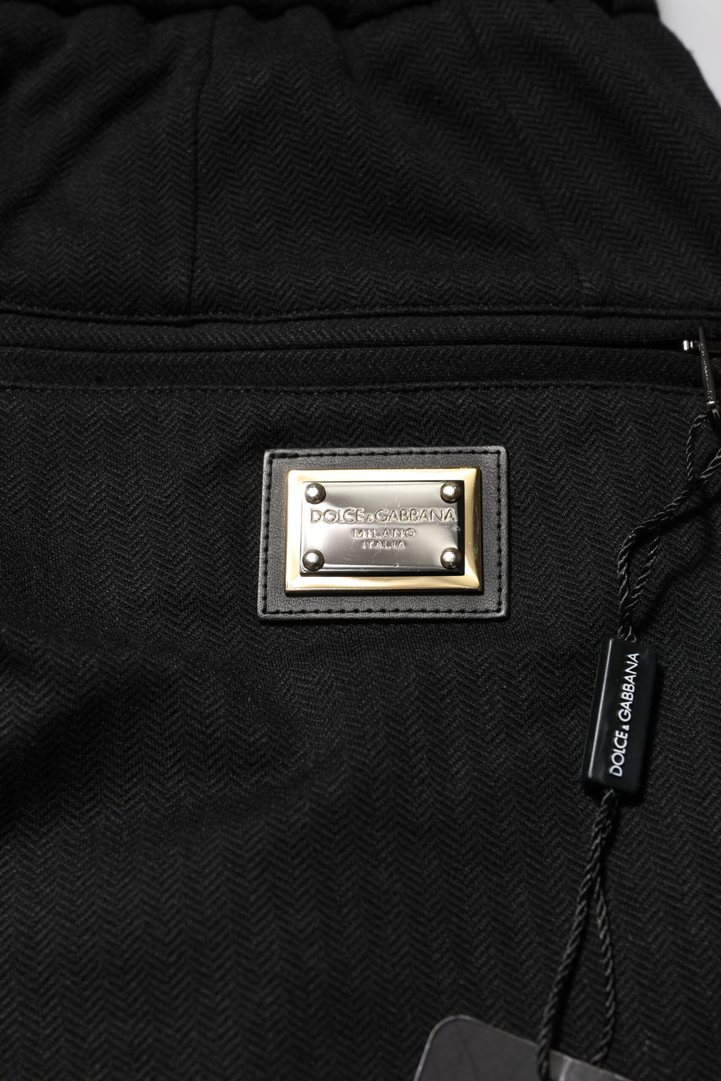 Dolce &amp; Gabbana Schwarze Jogginghose aus Viskose mit Kordelzug für Herren