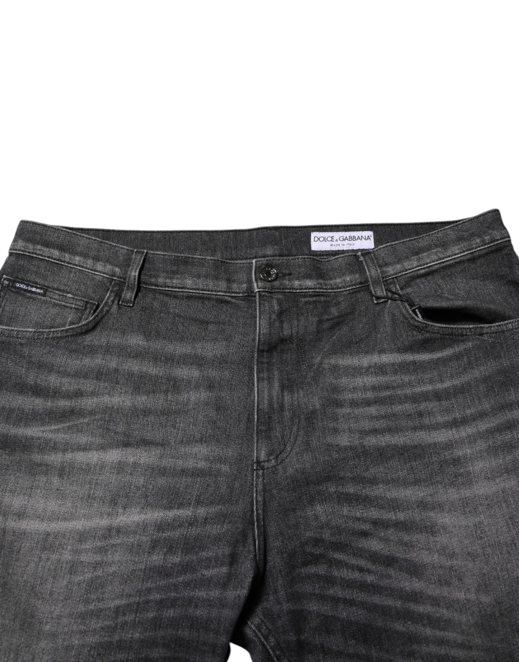 Dolce &amp; Gabbana – Lockere Jeans aus gewaschener Baumwolle in Grau