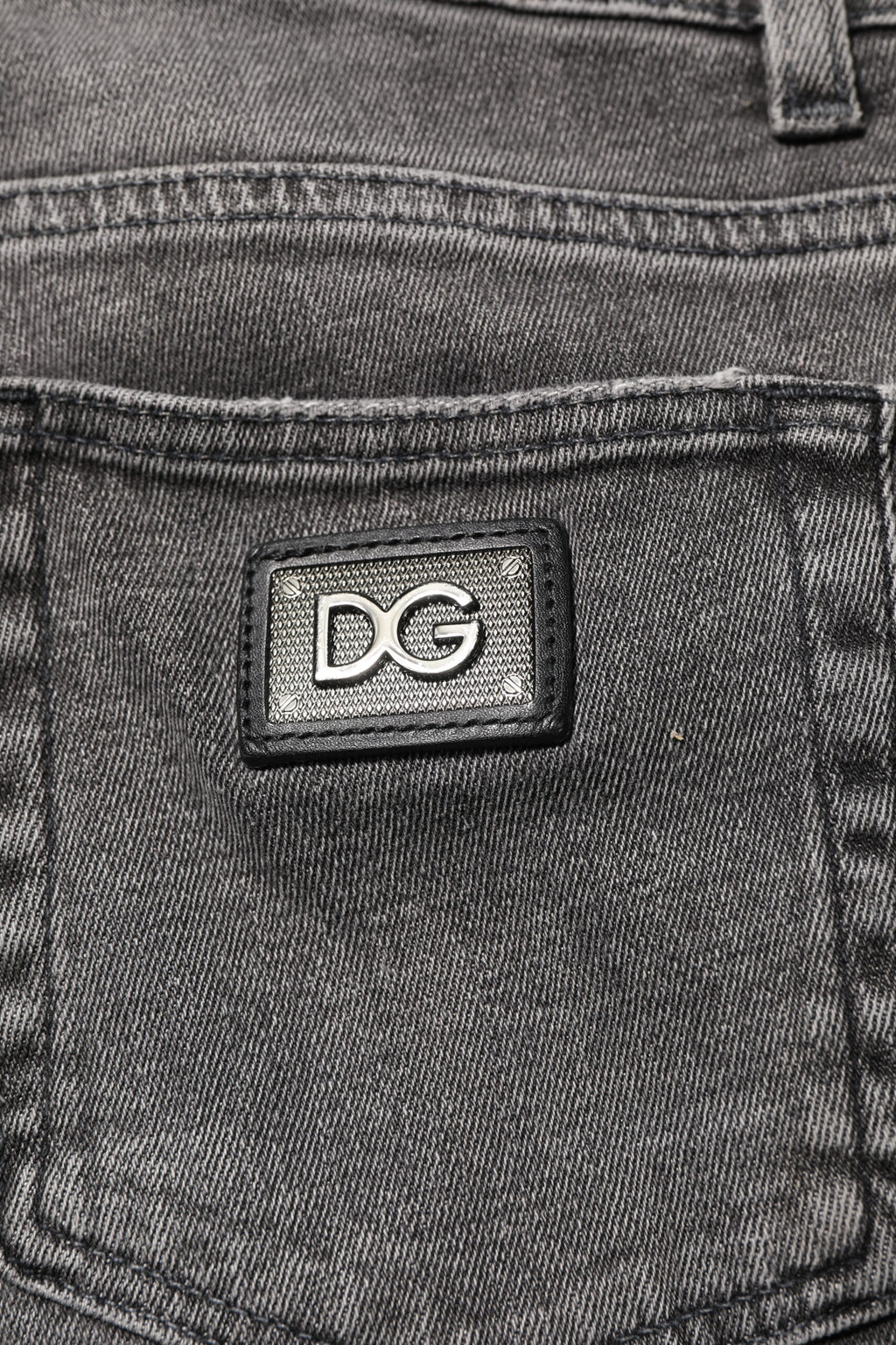 Dolce &amp; Gabbana Graue Jeans mit Logo-Plakette aus Baumwolle für Herren