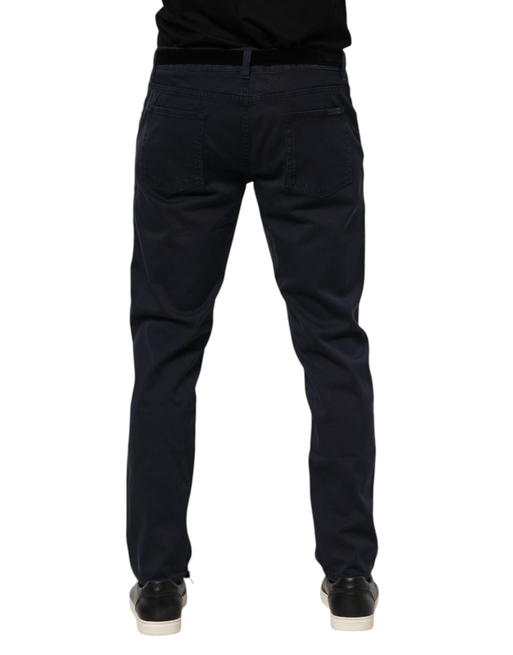 Dolce &amp; Gabbana – Blaue, konisch zulaufende Jeans aus Baumwolle