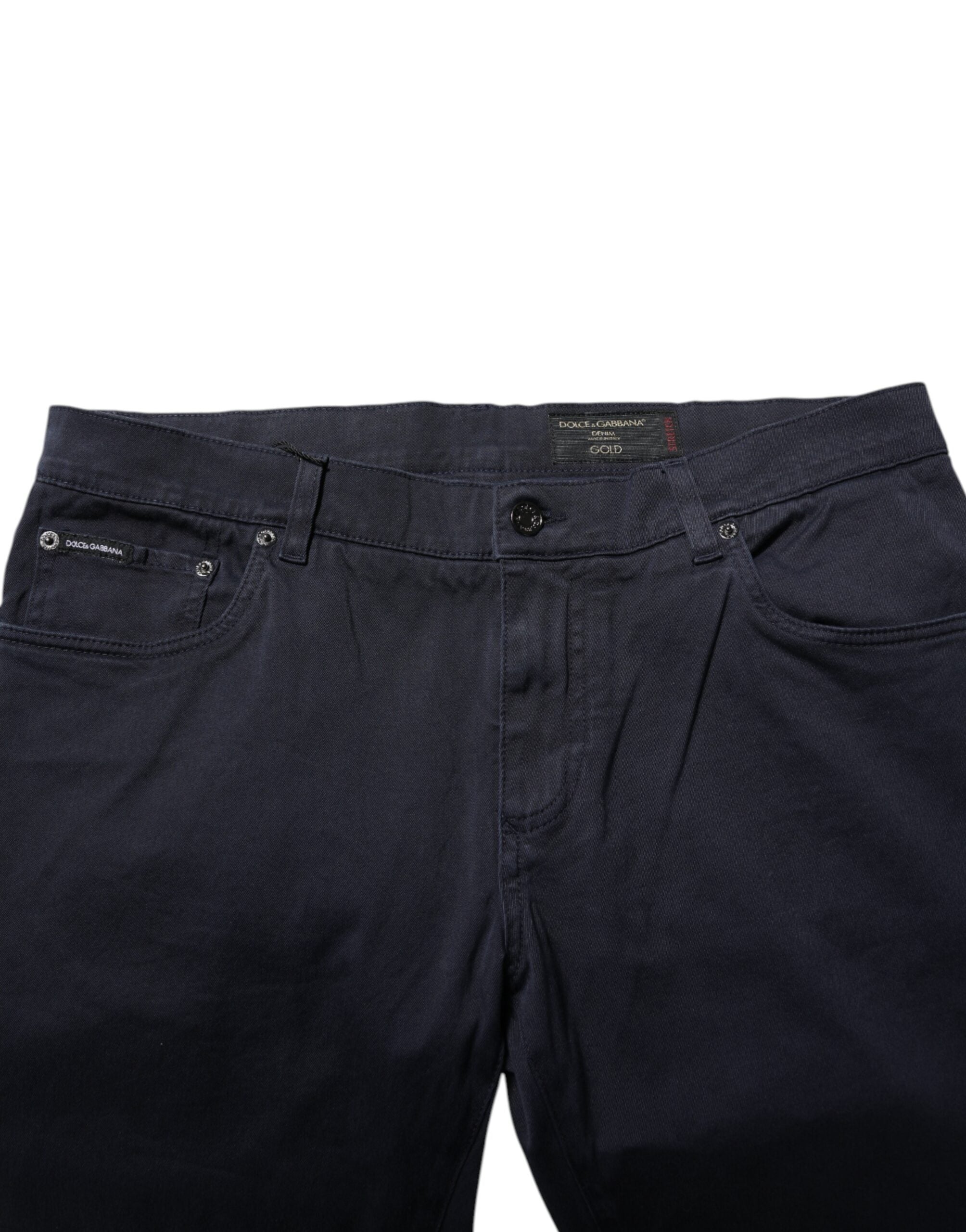 Dolce &amp; Gabbana – Blaue, konisch zulaufende Jeans aus Baumwolle