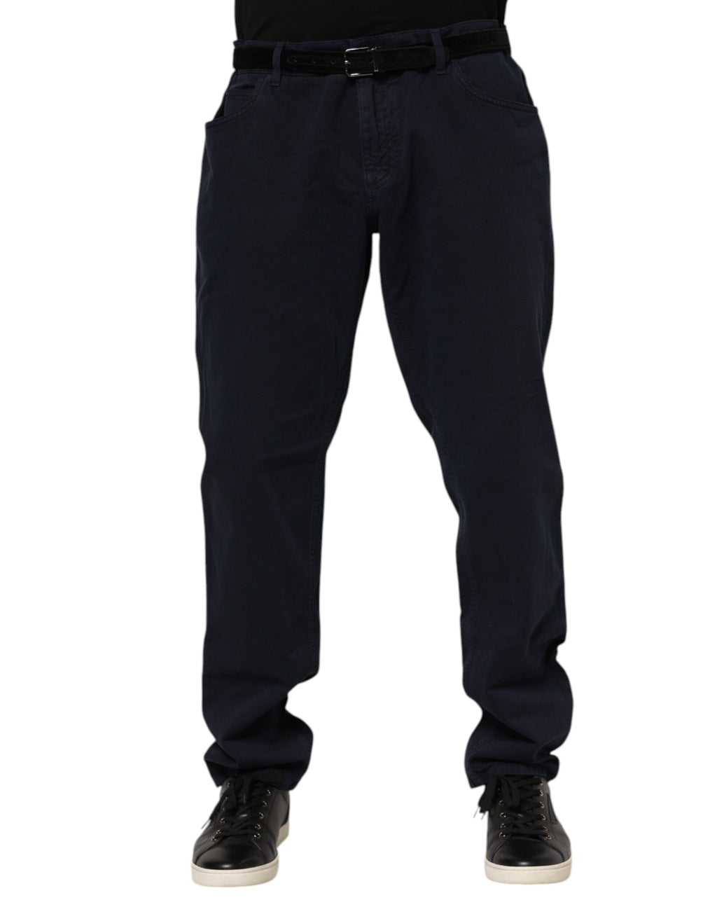 Dolce &amp; Gabbana Schwarze, konische Jeans aus Baumwolle