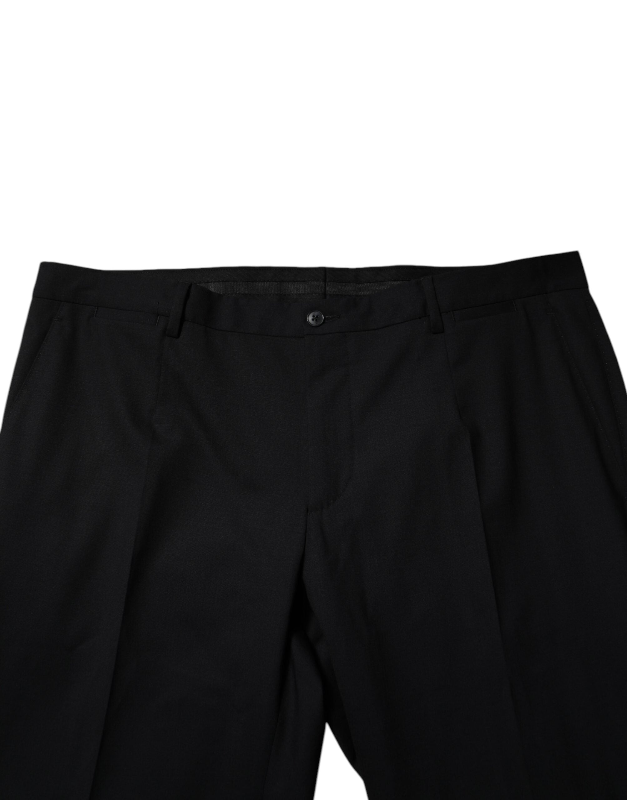 Dolce &amp; Gabbana – Schwarze Anzughose aus Wolle